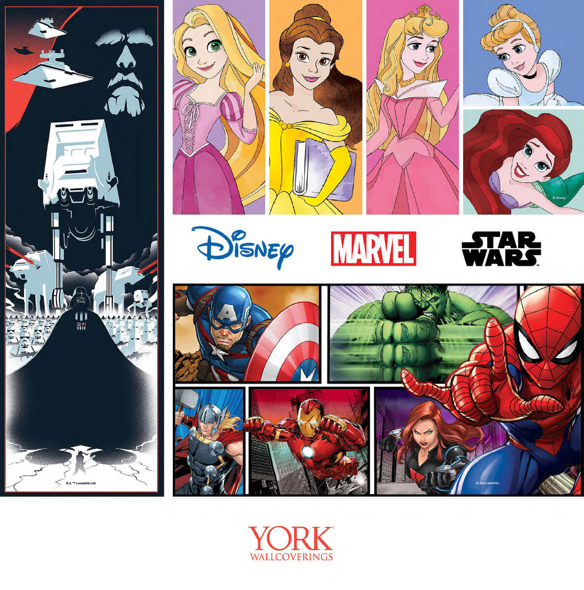 York Wallcoverings Marvel Comics Pow! Wallpaper