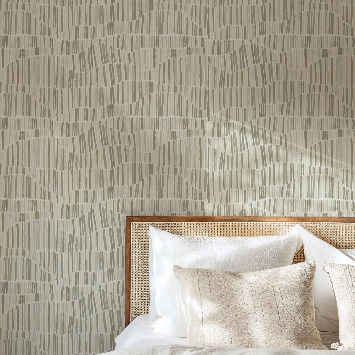 Mitchell Black Forbes Masters Jamaican Waves Wallpaper Sample - Fresh Linen