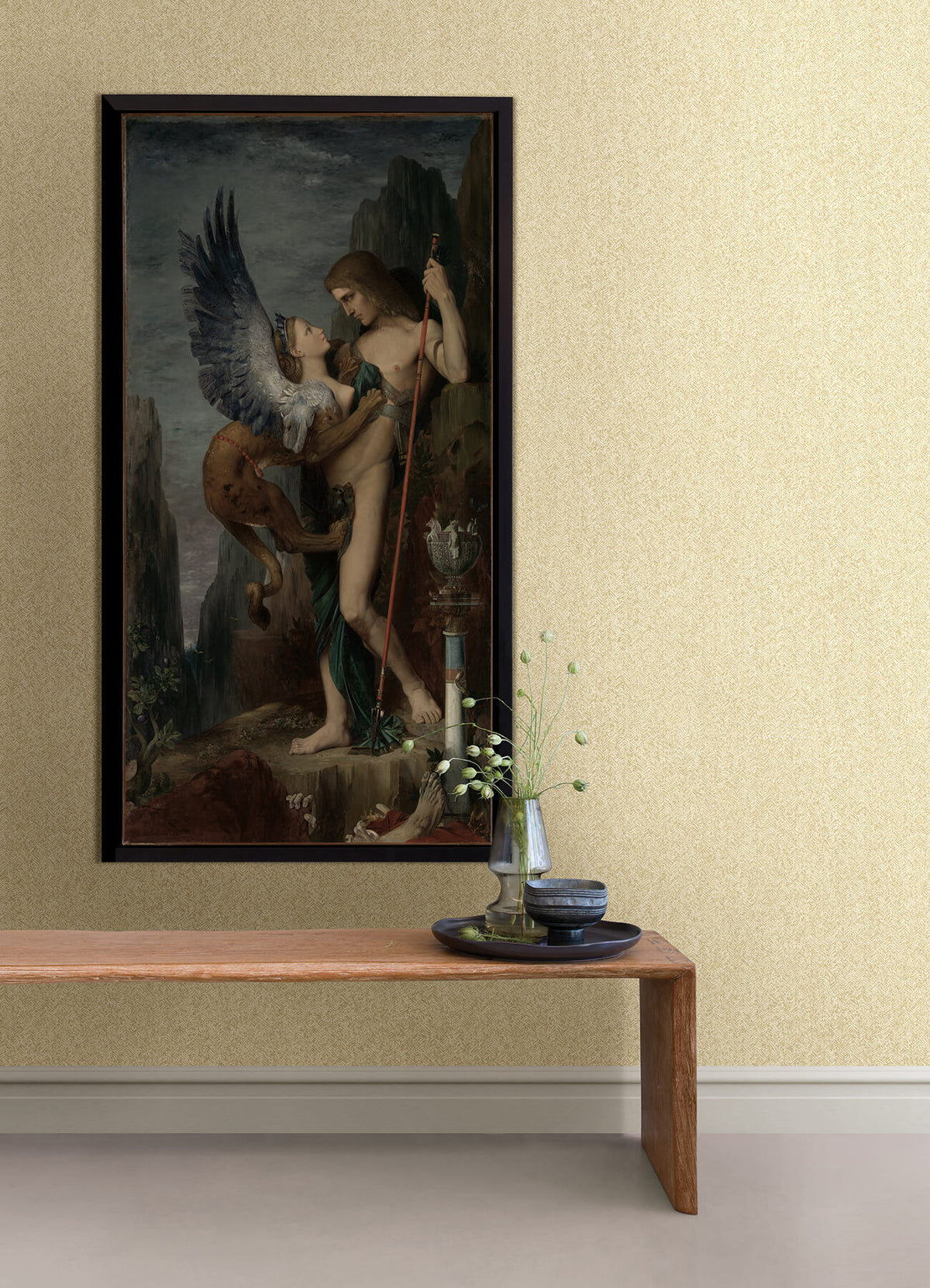 A-Street Prints Revival Ashbee Tweed Wallpaper - Yellow