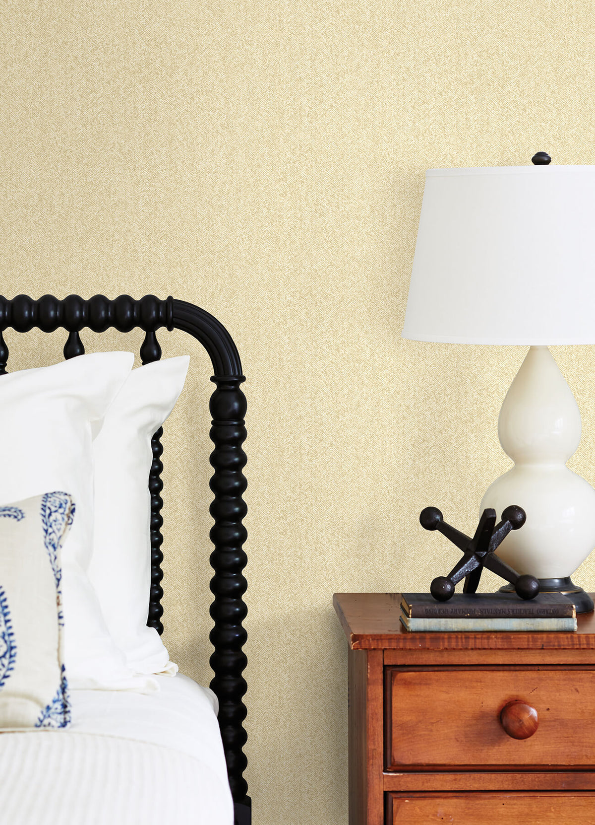 A-Street Prints Revival Ashbee Tweed Wallpaper - Yellow