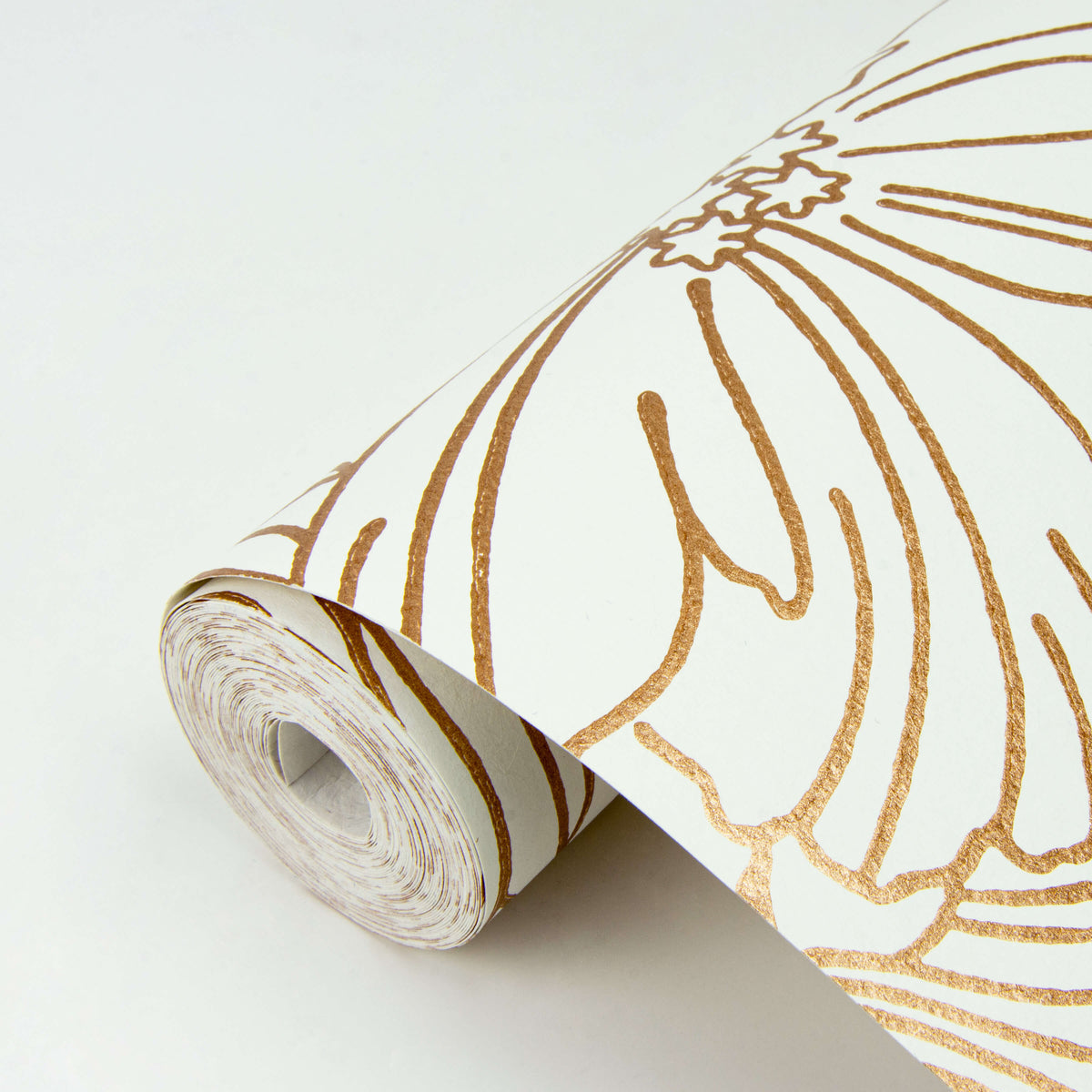 A Street Prints Revival Selwyn Metallic Wallpaper Sample - Copper