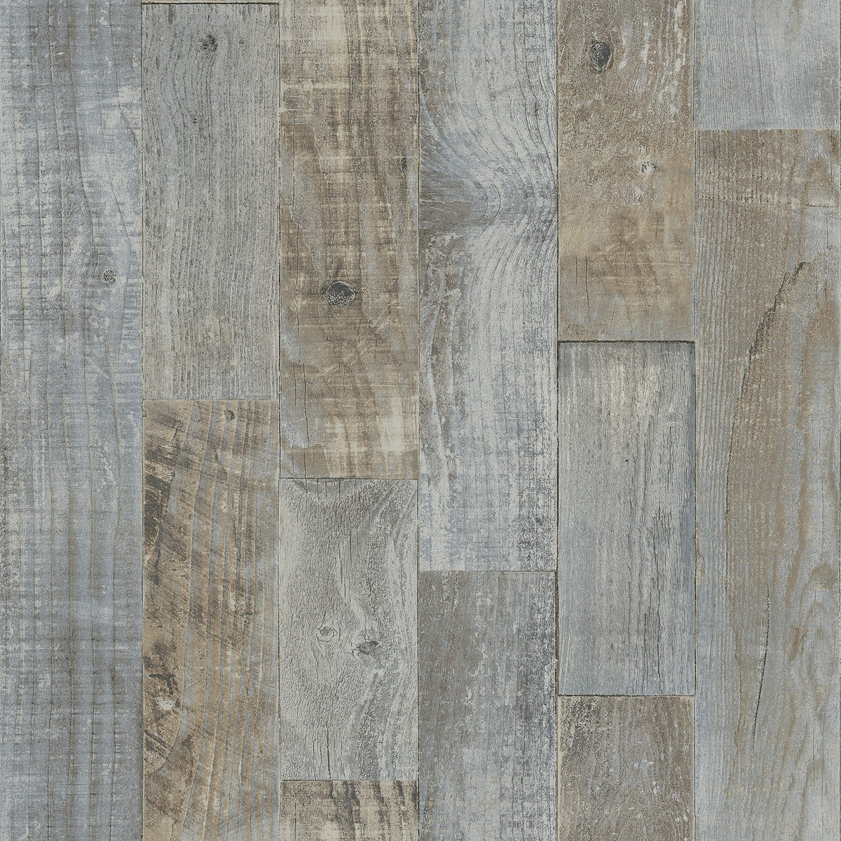 Chesapeake Thoreau Chebacco Wood Planks Wallpaper Sample - Slate