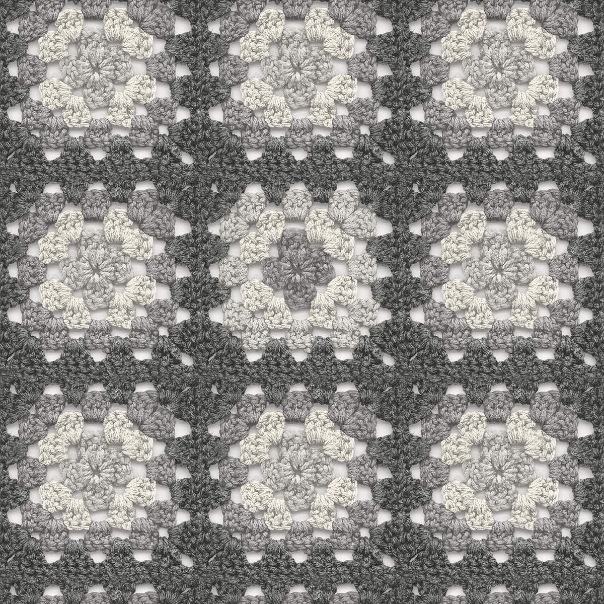 Chesapeake Thoreau Maud Crochet Wallpaper Sample - Grey