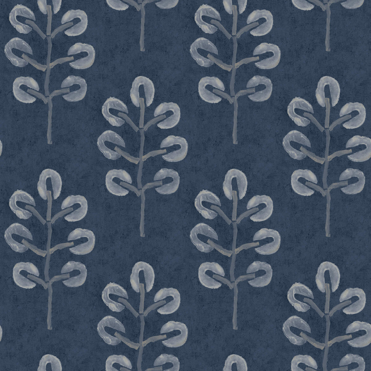 Chesapeake Thoreau Plum Tree Wallpaper Sample - Dark Blue