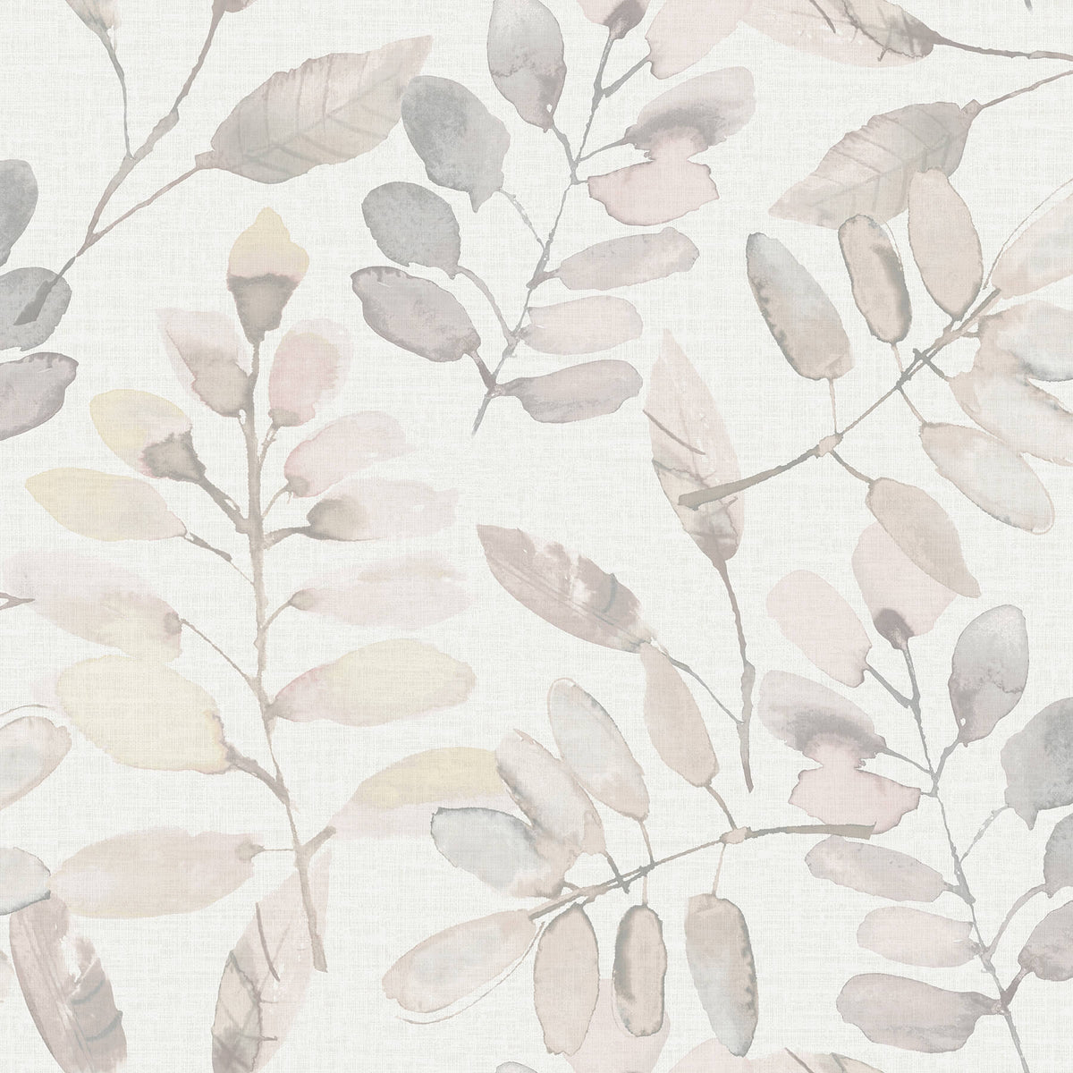 Chesapeake Thoreau Pinnate Leaves Wallpaper Sample - Blush