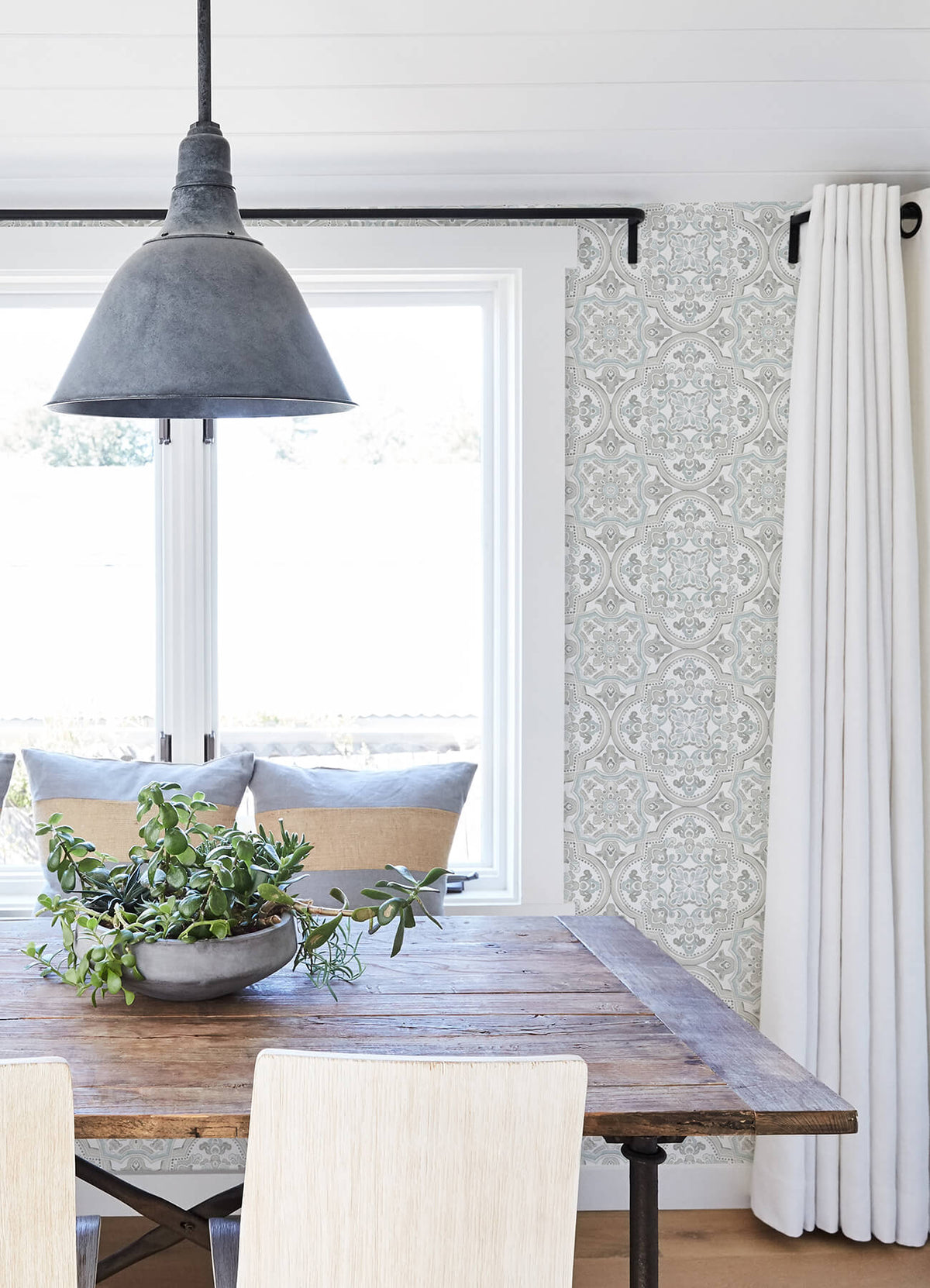 Chesapeake Thoreau Concord Wallpaper Sample - Aqua