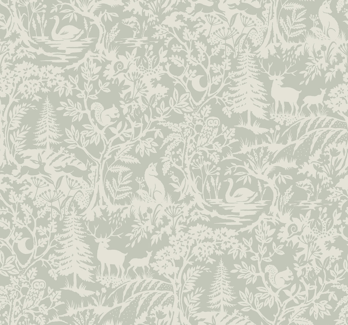 Chesapeake Kinfolk Alrick Forest Venture Wallpaper Sample - Sage