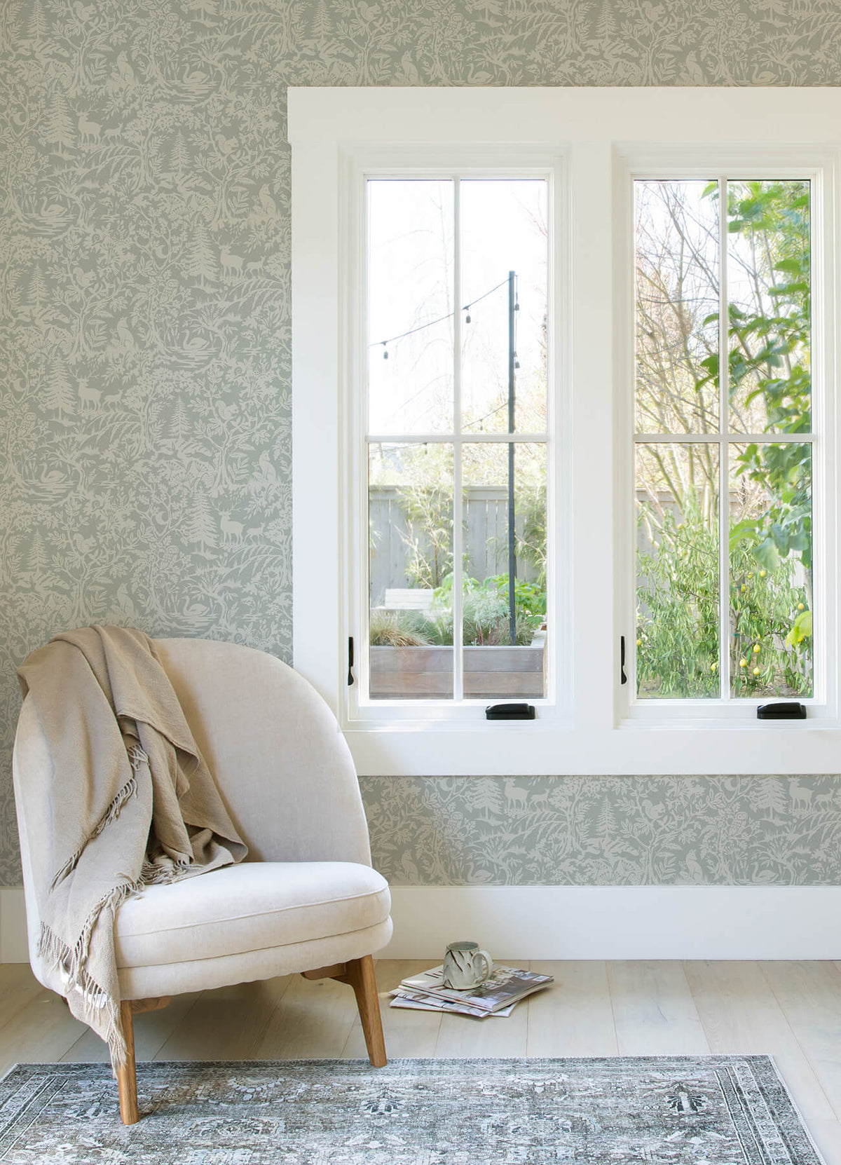 Chesapeake Kinfolk Alrick Forest Venture Wallpaper Sample - Sage