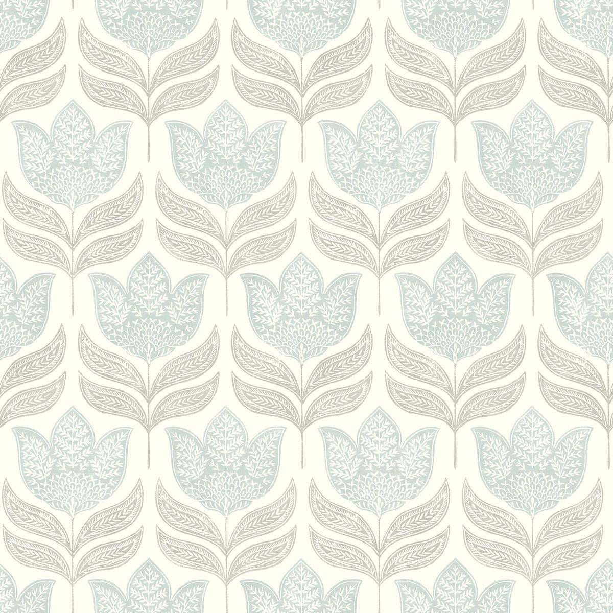 Chesapeake Kinfolk Cathal Tulip Wallpaper - Aqua