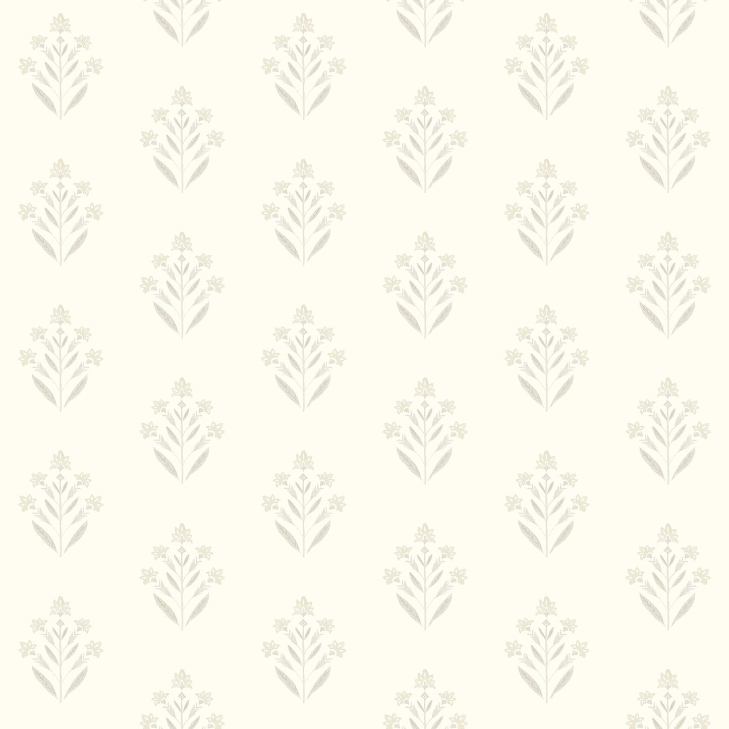 Chesapeake Kinfolk Kova Floral Crest Wallpaper - Dove