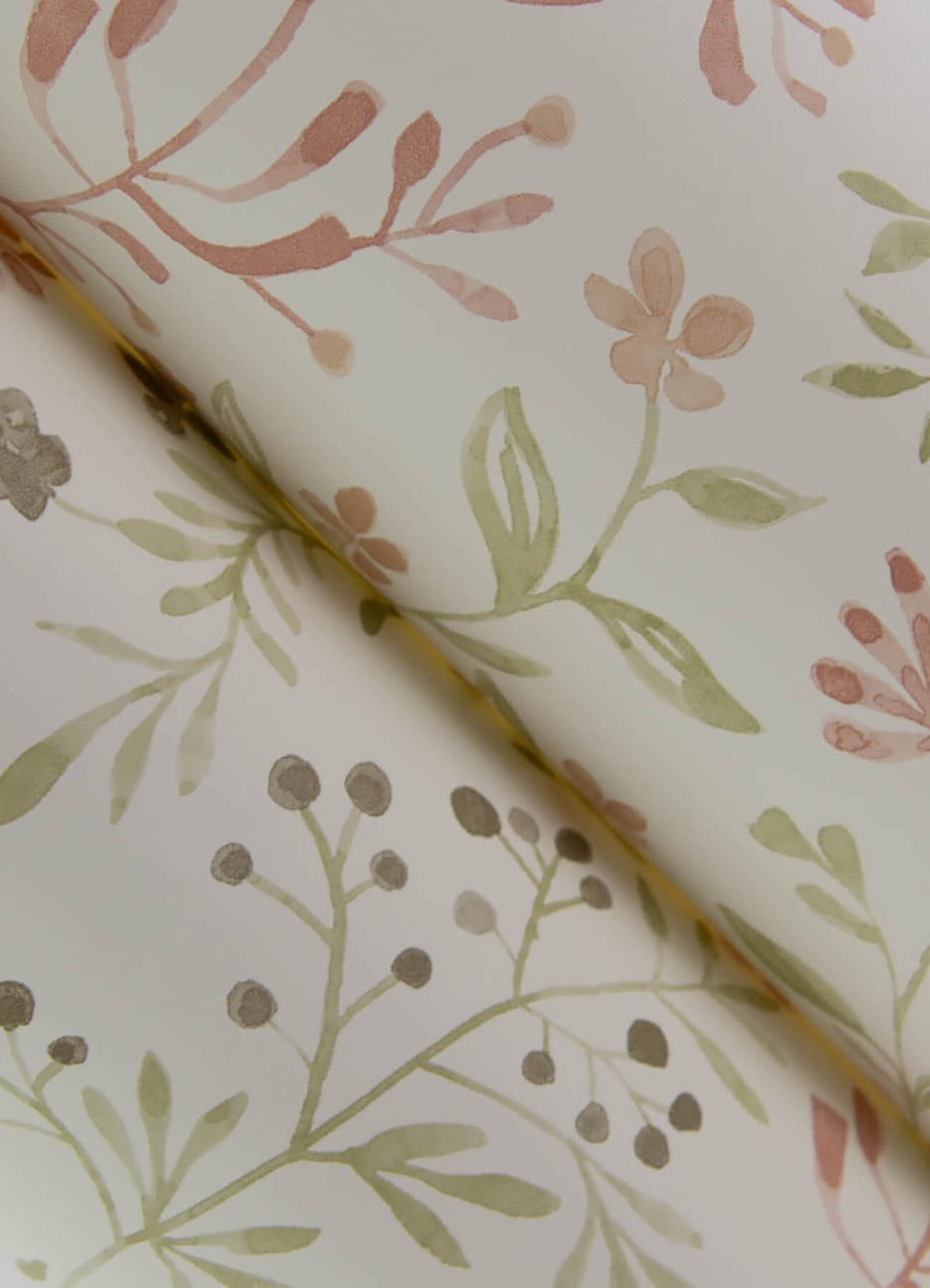 Chesapeake Kinfolk Tarragon Dainty Meadow Wallpaper - Blush