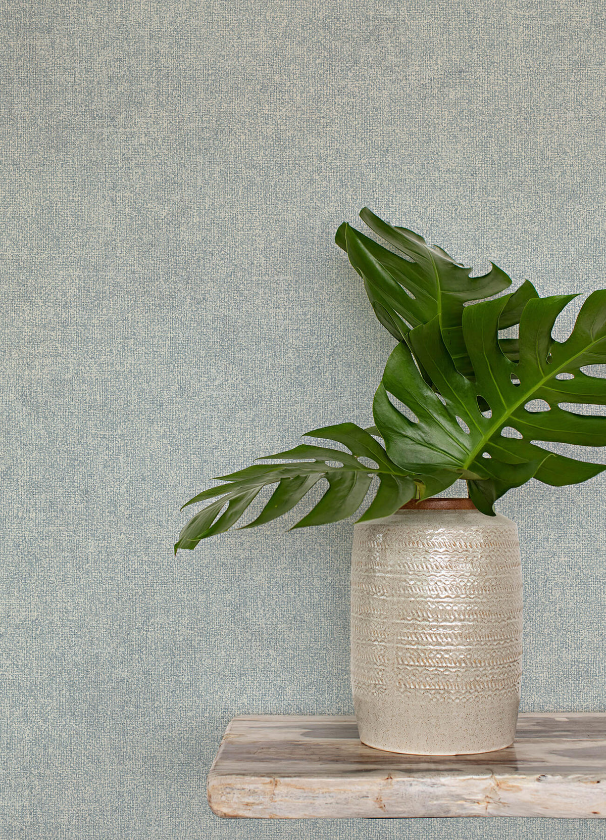 Chesapeake Kinfolk Homespun Textured Wallpaper Sample - Denim