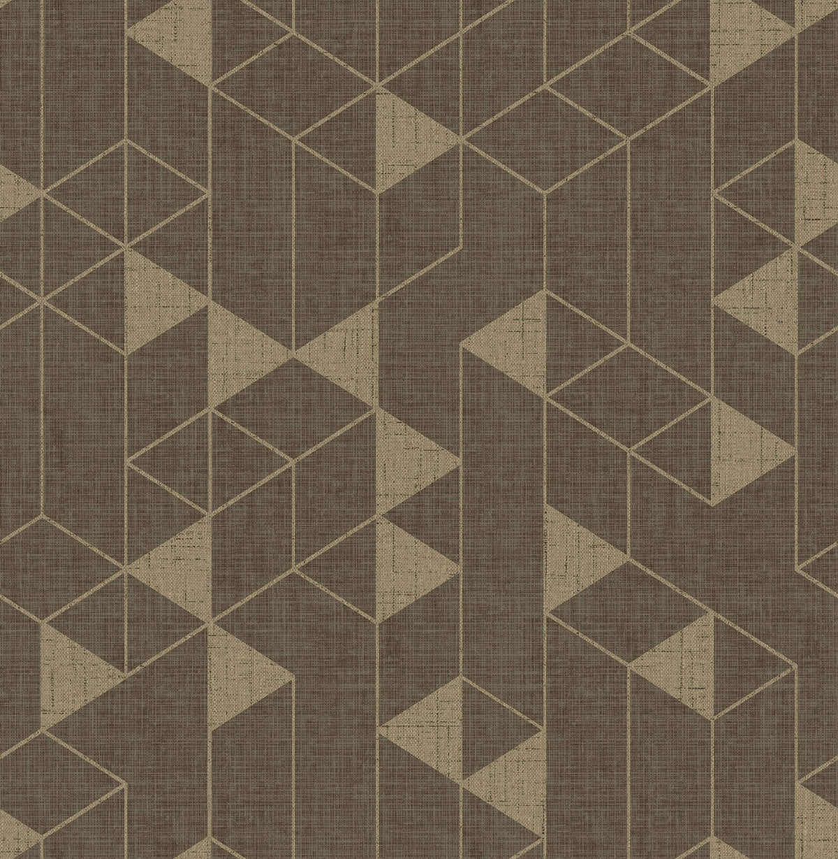 Scott Living Fairbank Wallpaper - Chocolate Linen