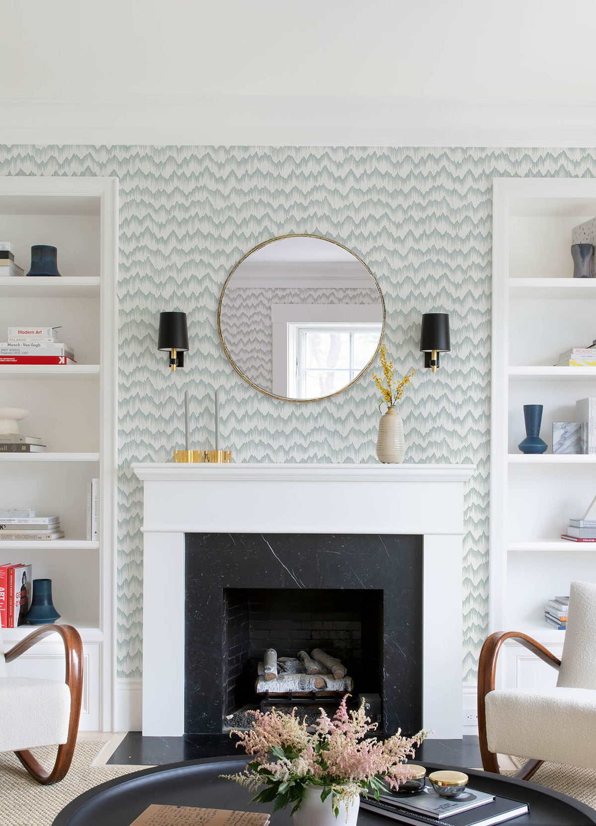 Scott Living Holmby Wallpaper - Seafoam