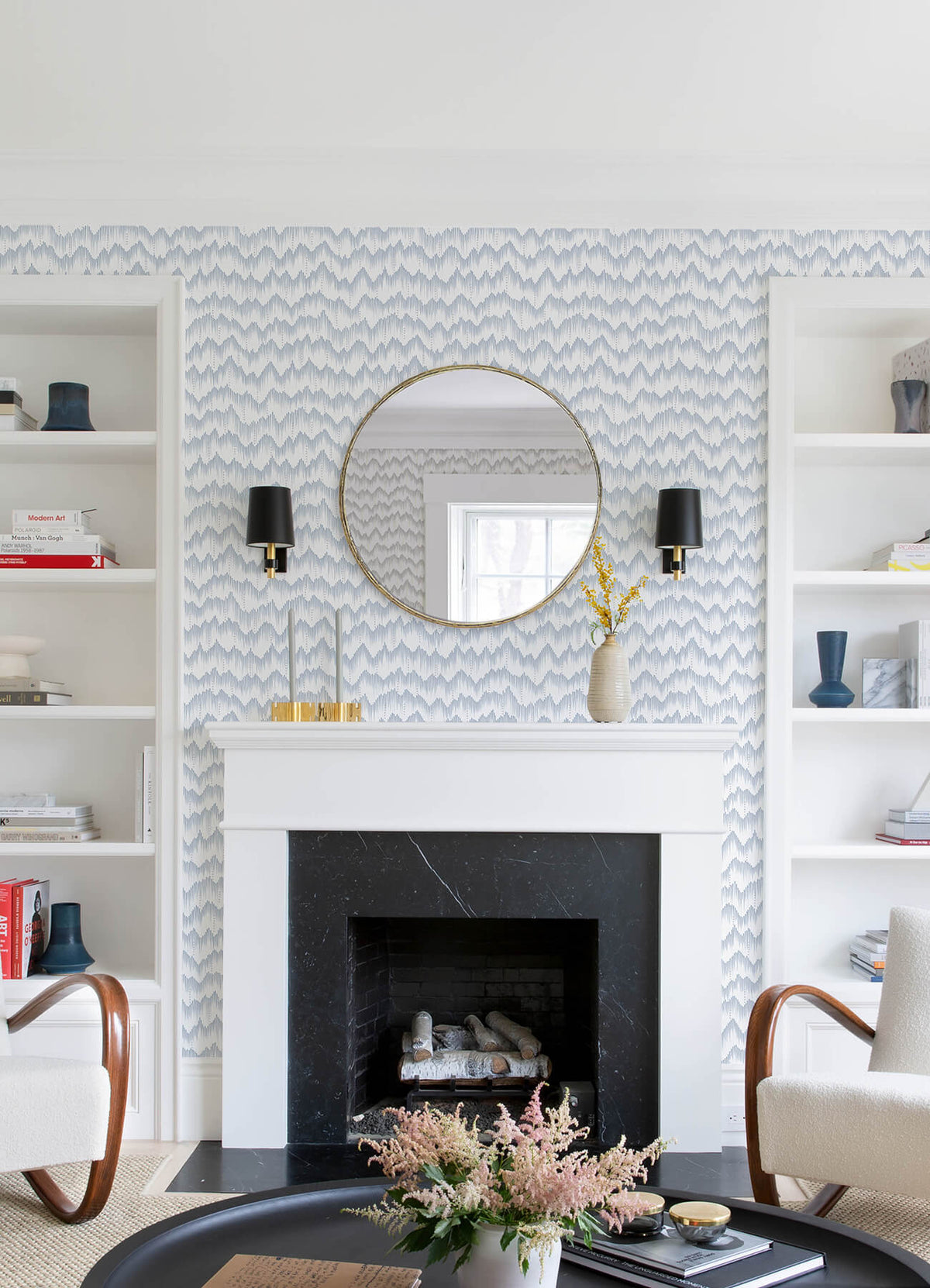 Scott Living Holmby Wallpaper - Light Blue
