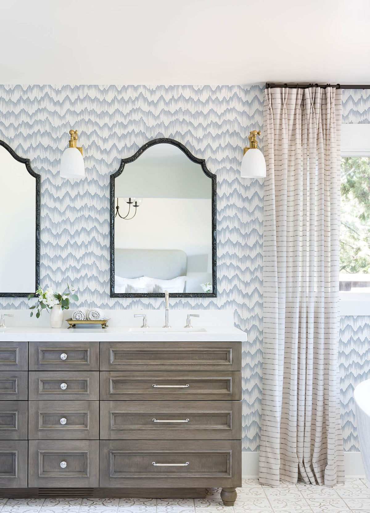 Scott Living Holmby Wallpaper - Light Blue