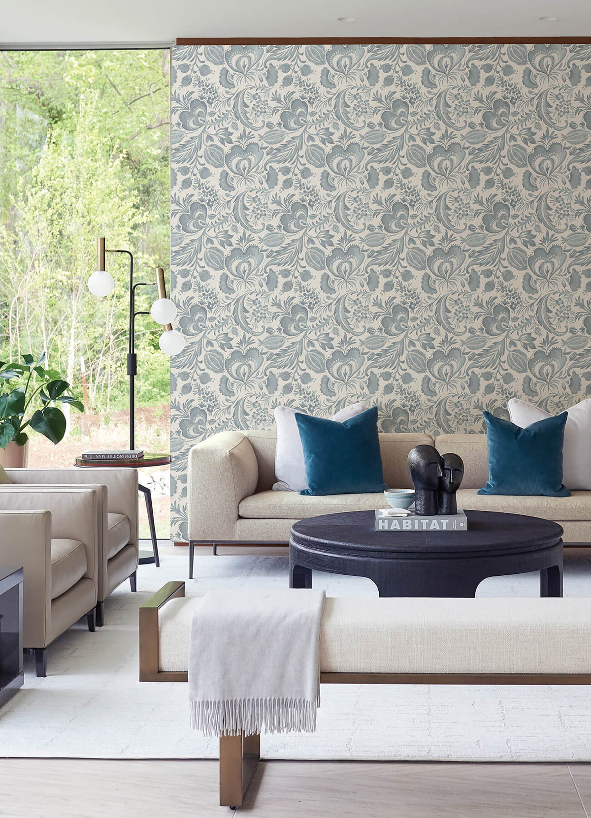 Scott Living Culver Wallpaper - Slate