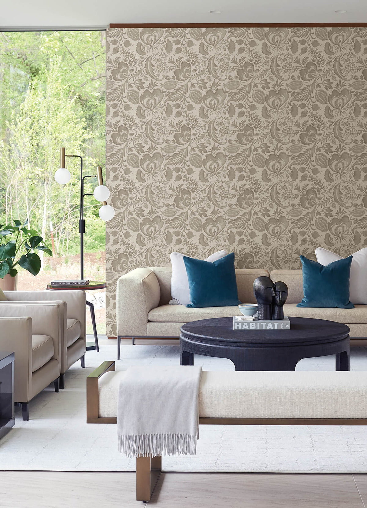 Scott Living Culver Wallpaper - Brown