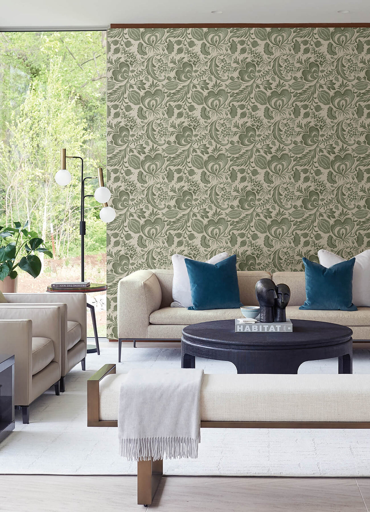 Scott Living Culver Wallpaper - Moss Green