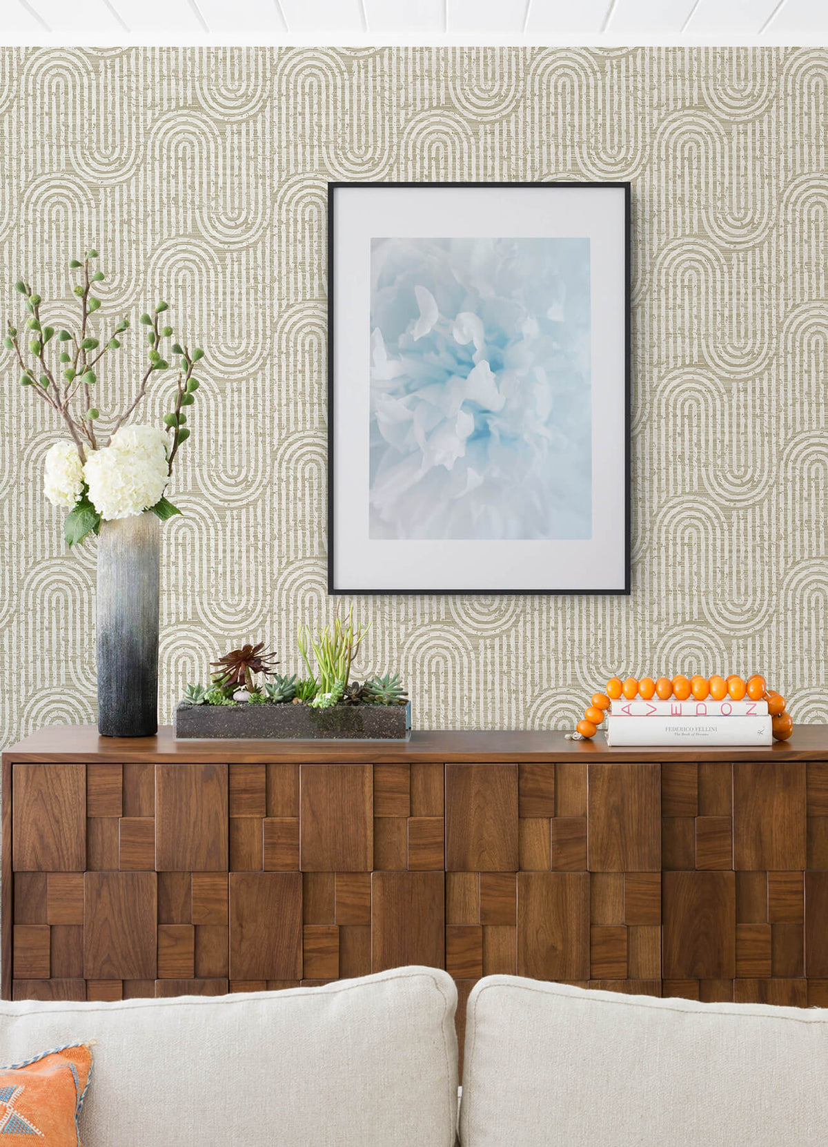 Scott Living Trippet Wallpaper - Light Brown