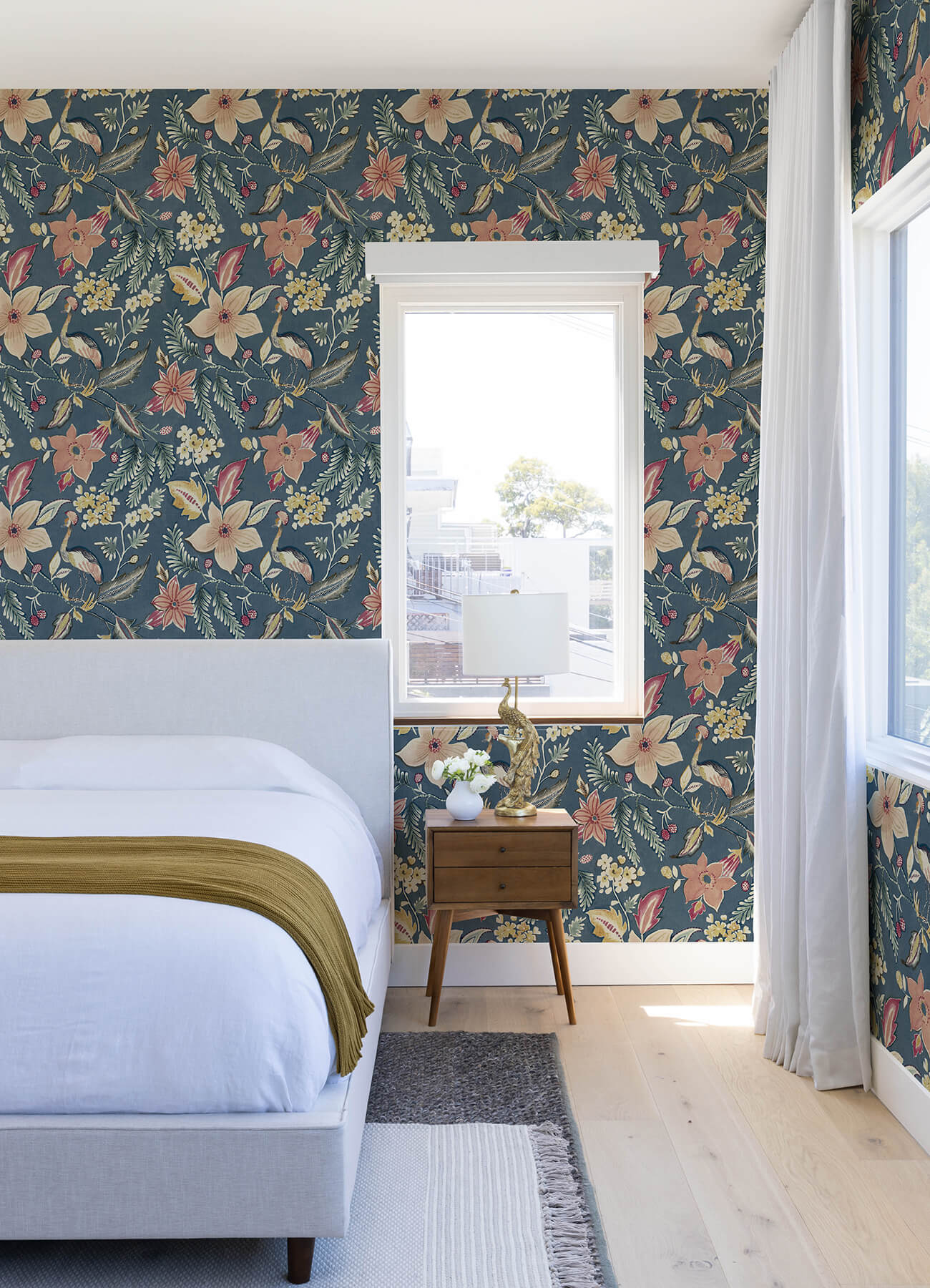 Scott Living Crestwood Wallpaper - Blue