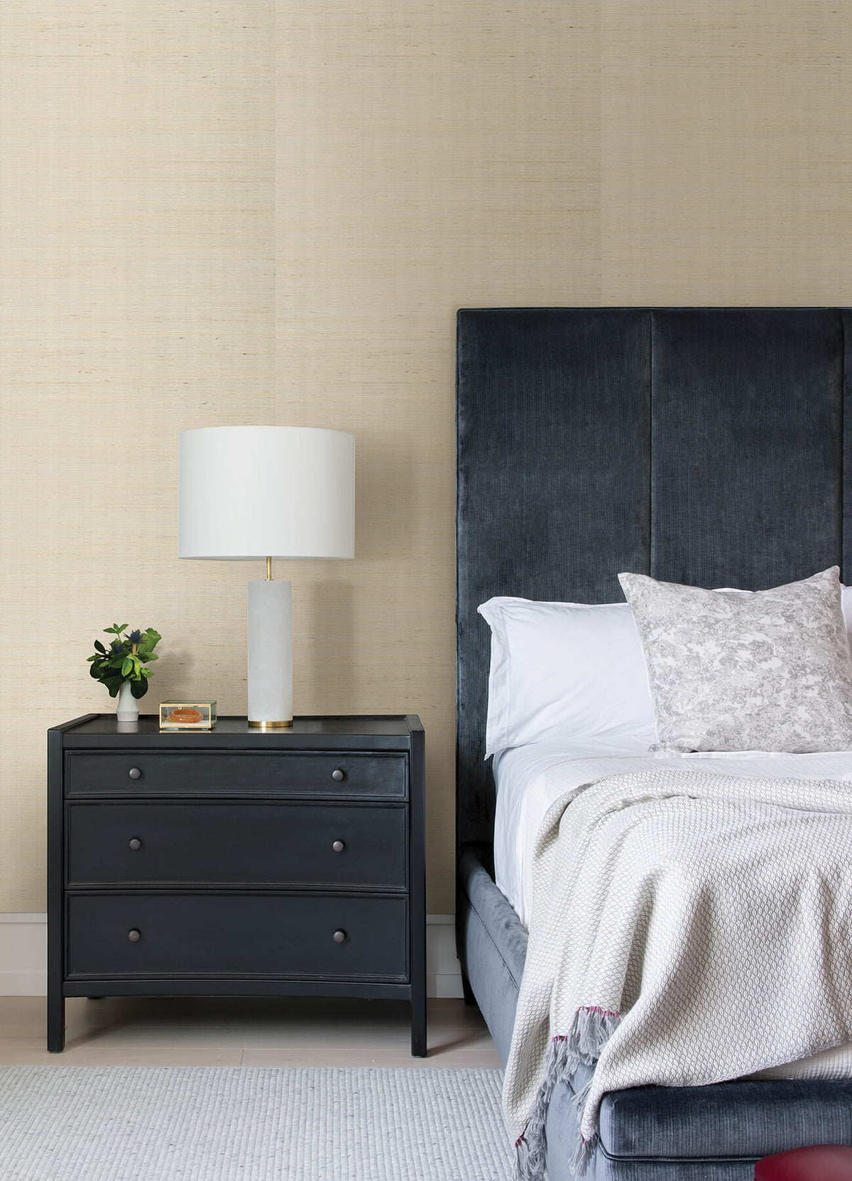 Scott Living Colcord Sisal Wallpaper Sample - Cream