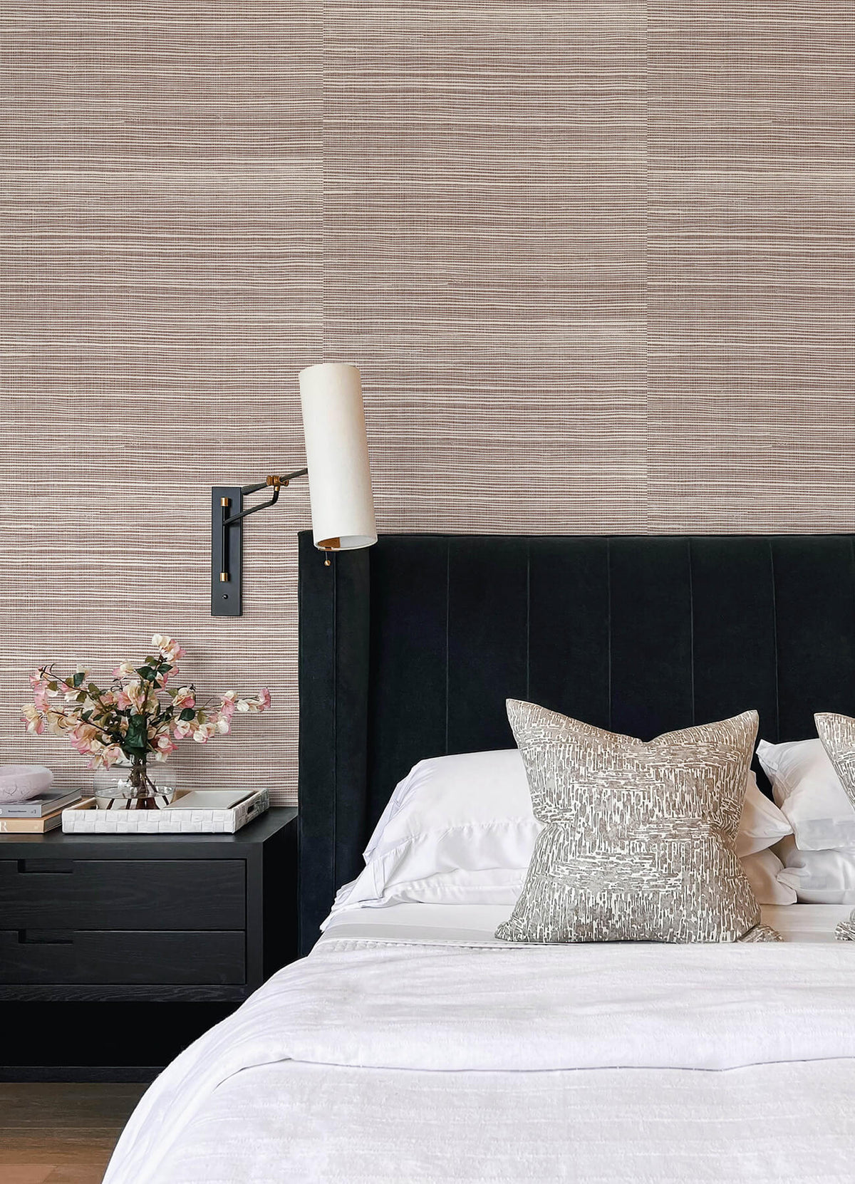 Scott Living Kenter Grasscloth Wallpaper - Burgundy
