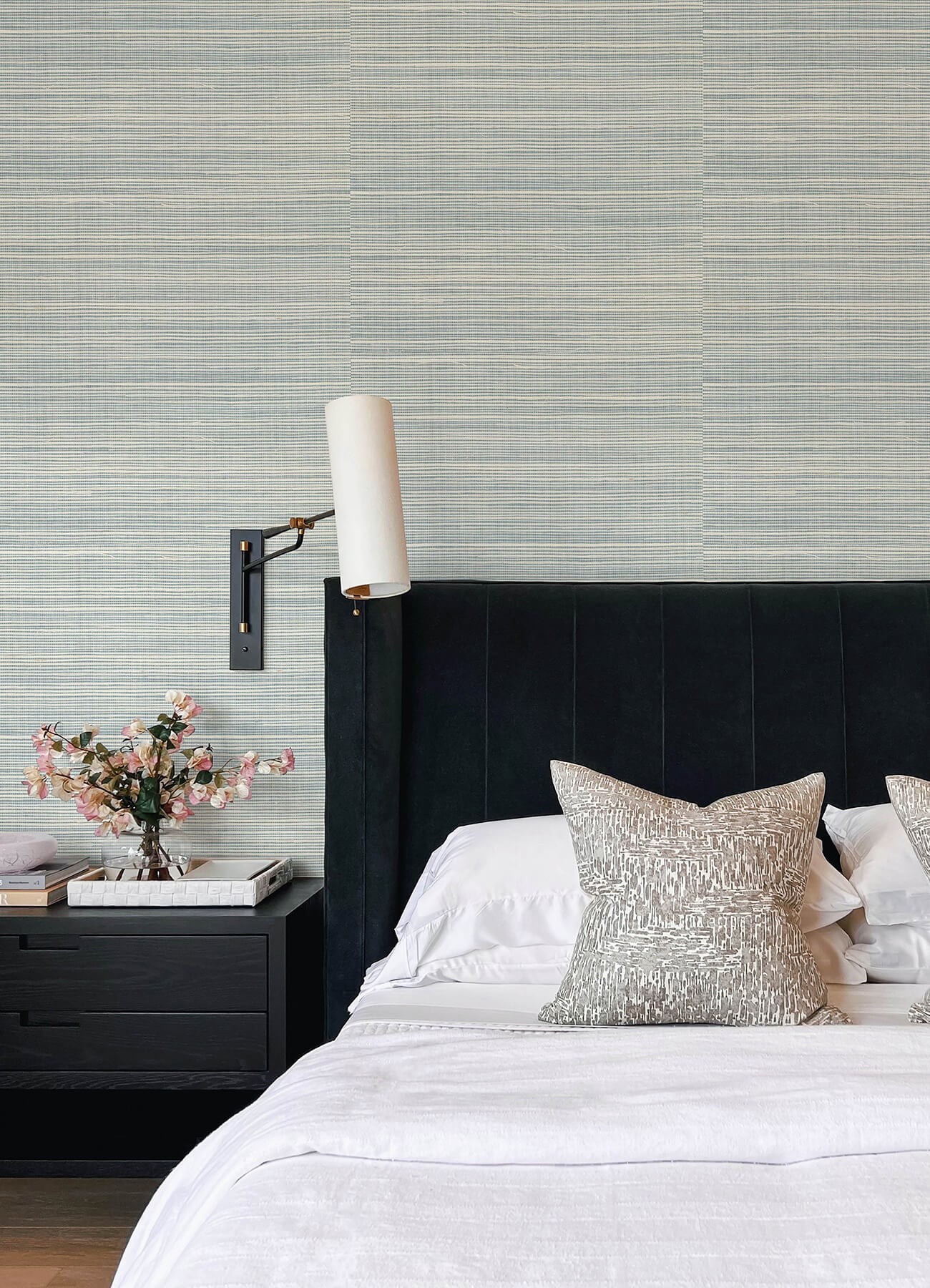 Scott Living Kenter Grasscloth Wallpaper - Aqua
