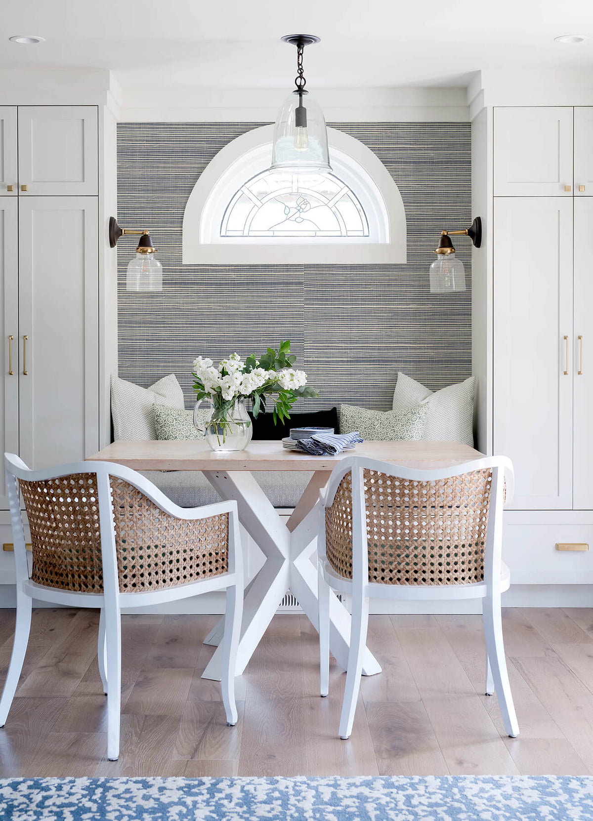 Scott Living Kenter Grasscloth Wallpaper - Teal