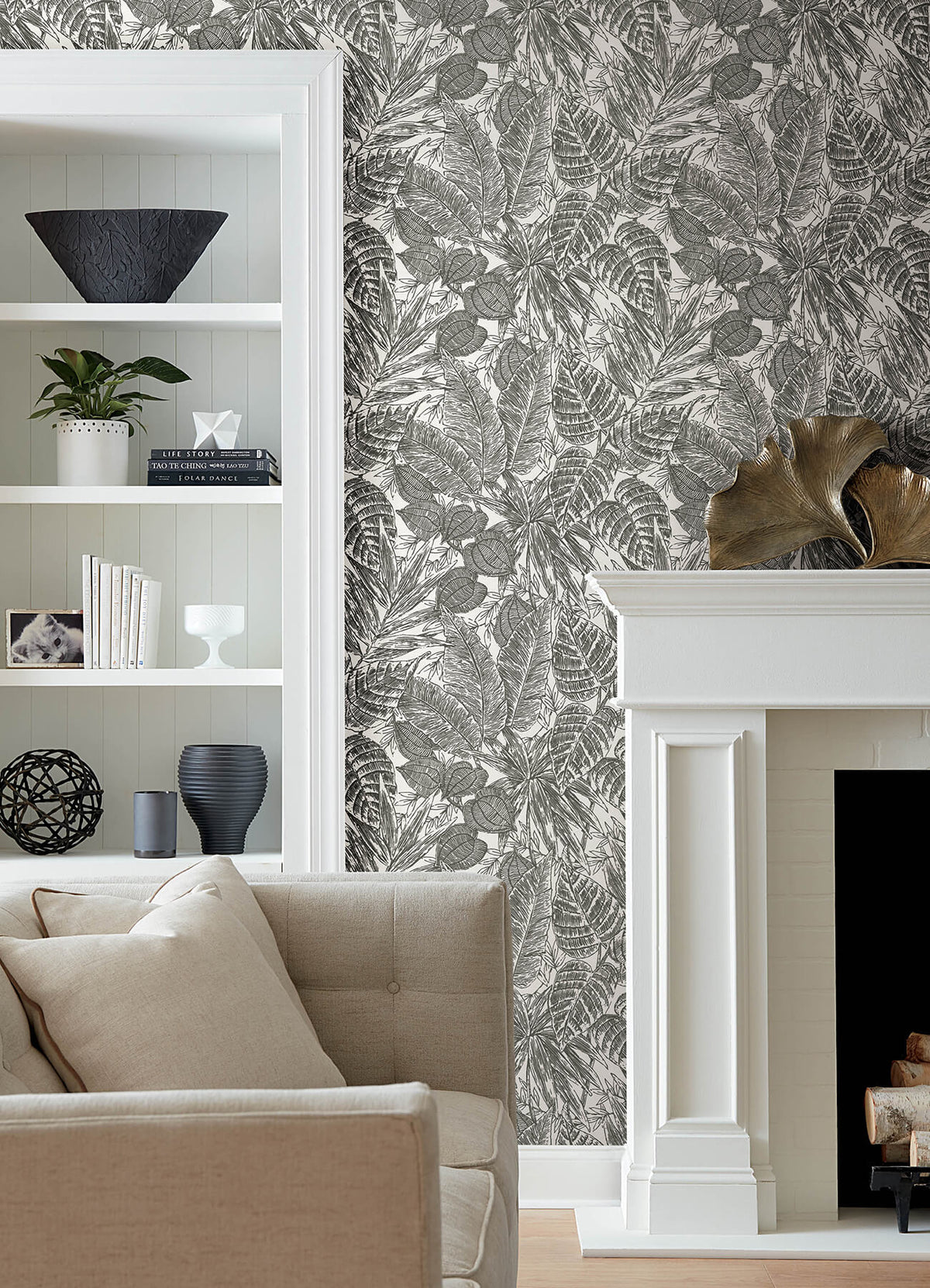 Scott Living Brentwood Wallpaper - Black