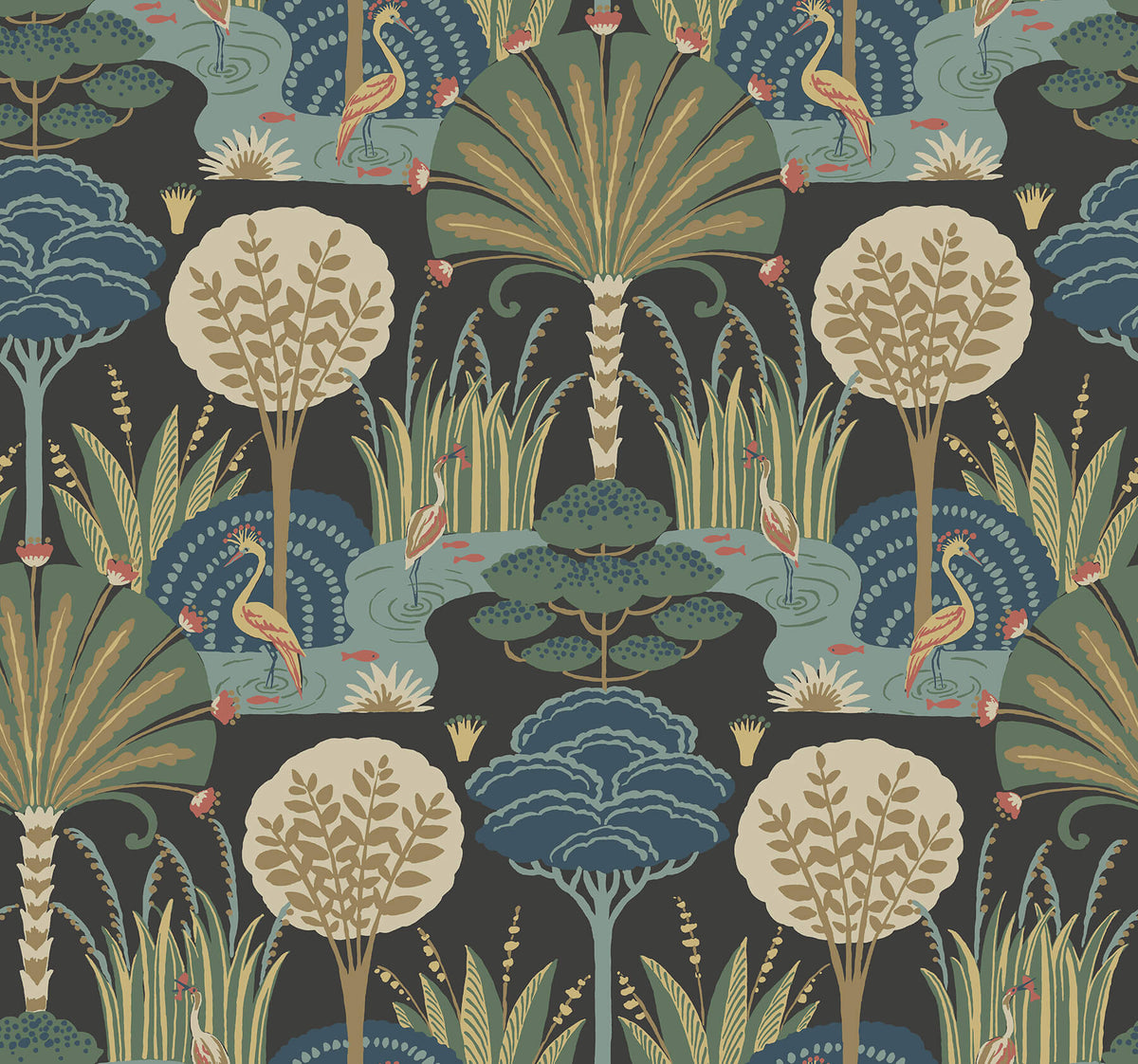 Scott Living Mandeville Wallpaper - Multicolor