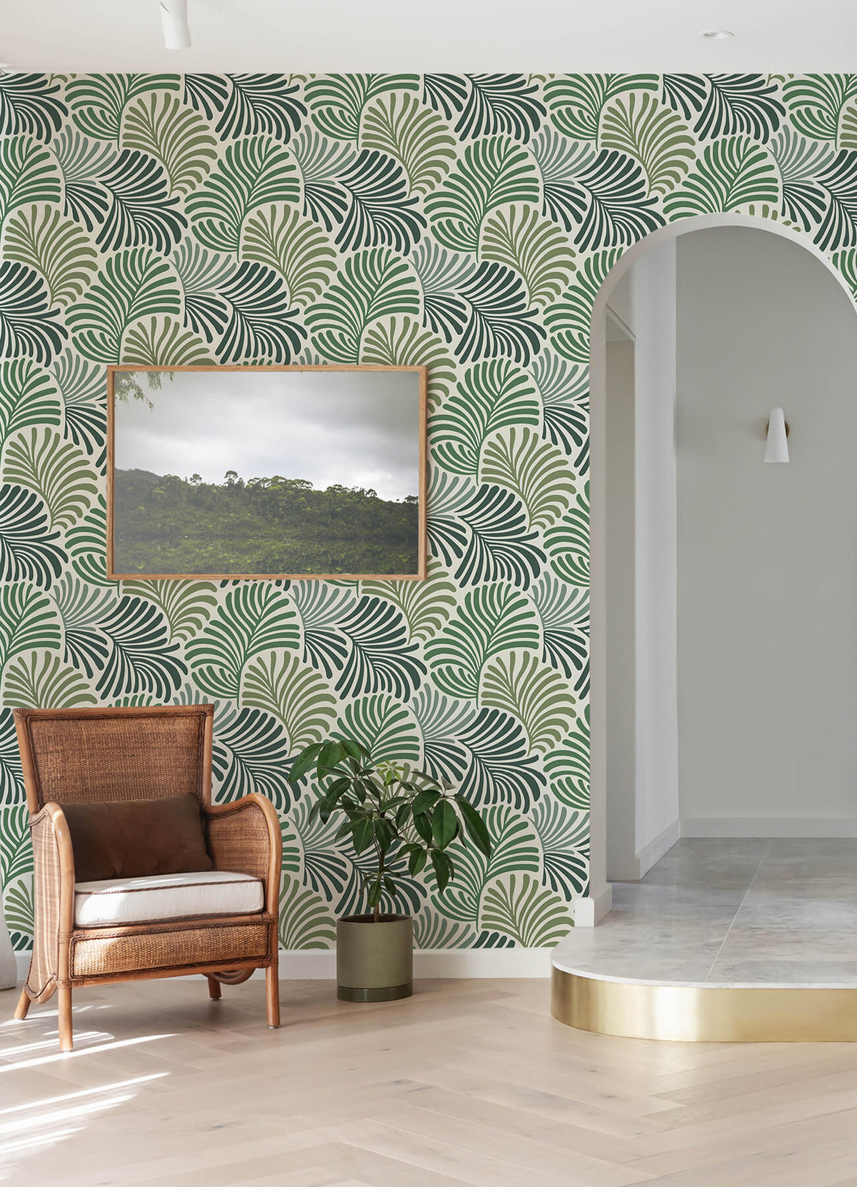 Scott Living Trousdale Wallpaper Sample - Green