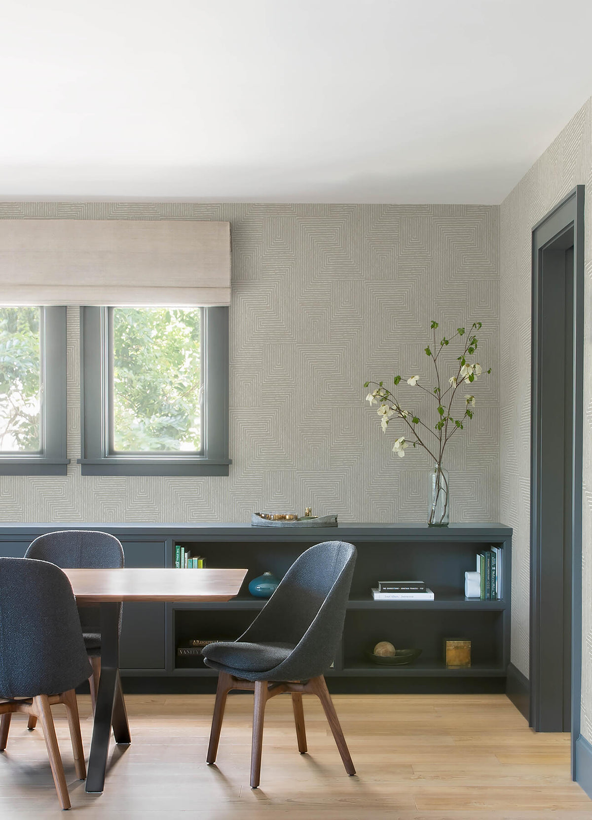 Scott Living Mortenson Wallpaper - Light Grey