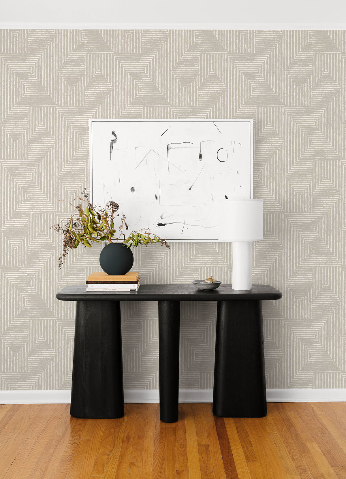 Scott Living Mortenson Wallpaper - Light Grey
