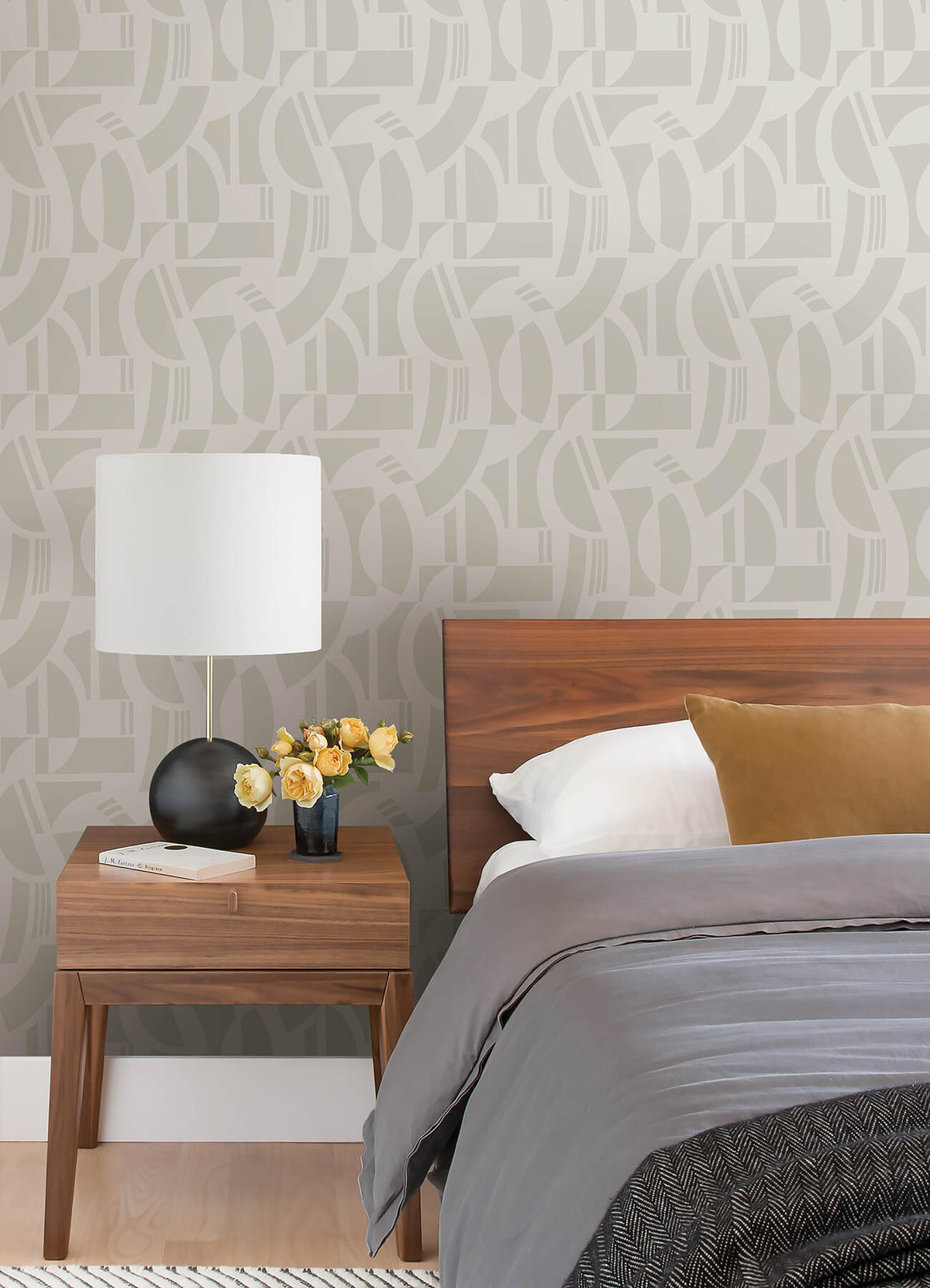 Scott Living Carter Wallpaper Sample - Cream