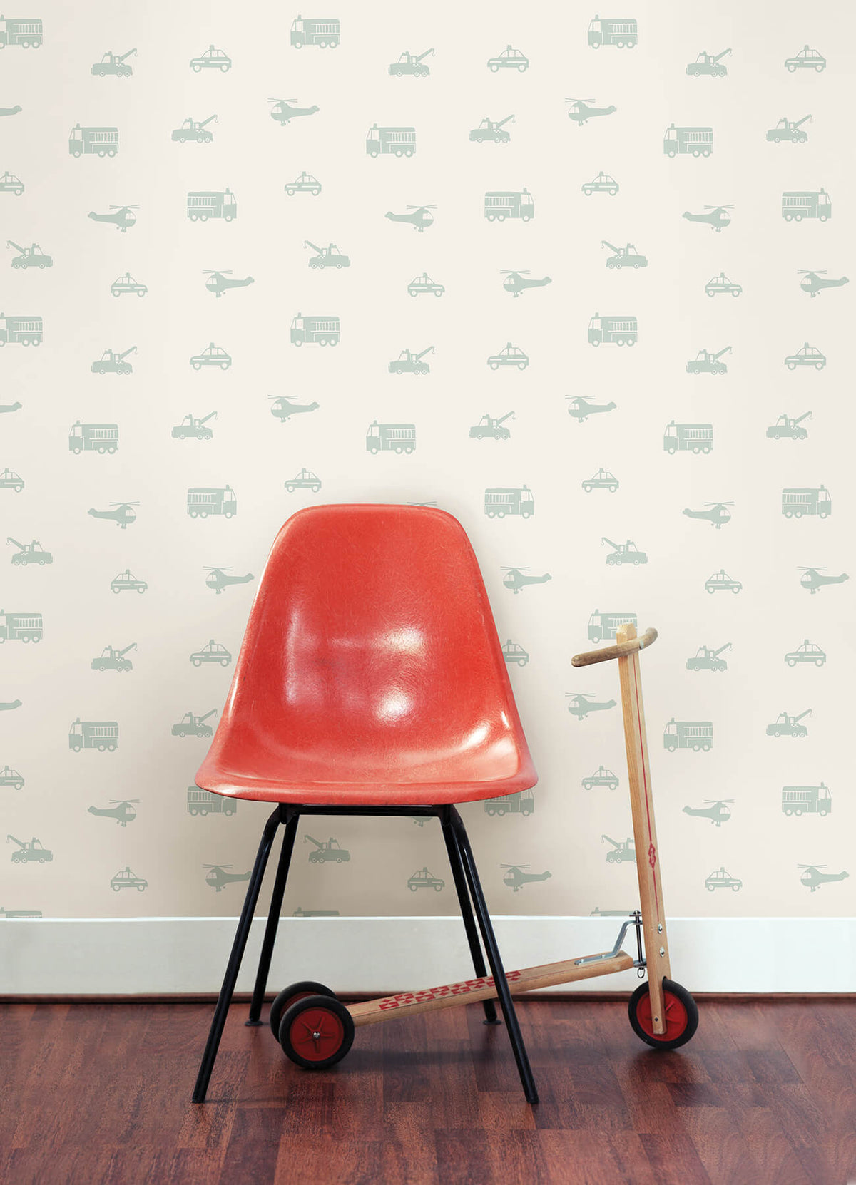 Chesapeake Fable Briony Vehicles Wallpaper Sample - Sage