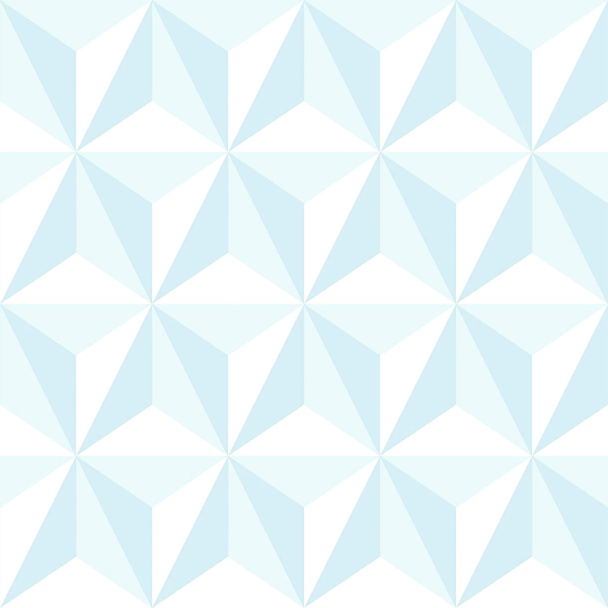 Chesapeake Fable Adella Geometric Wallpaper - Sky Blue