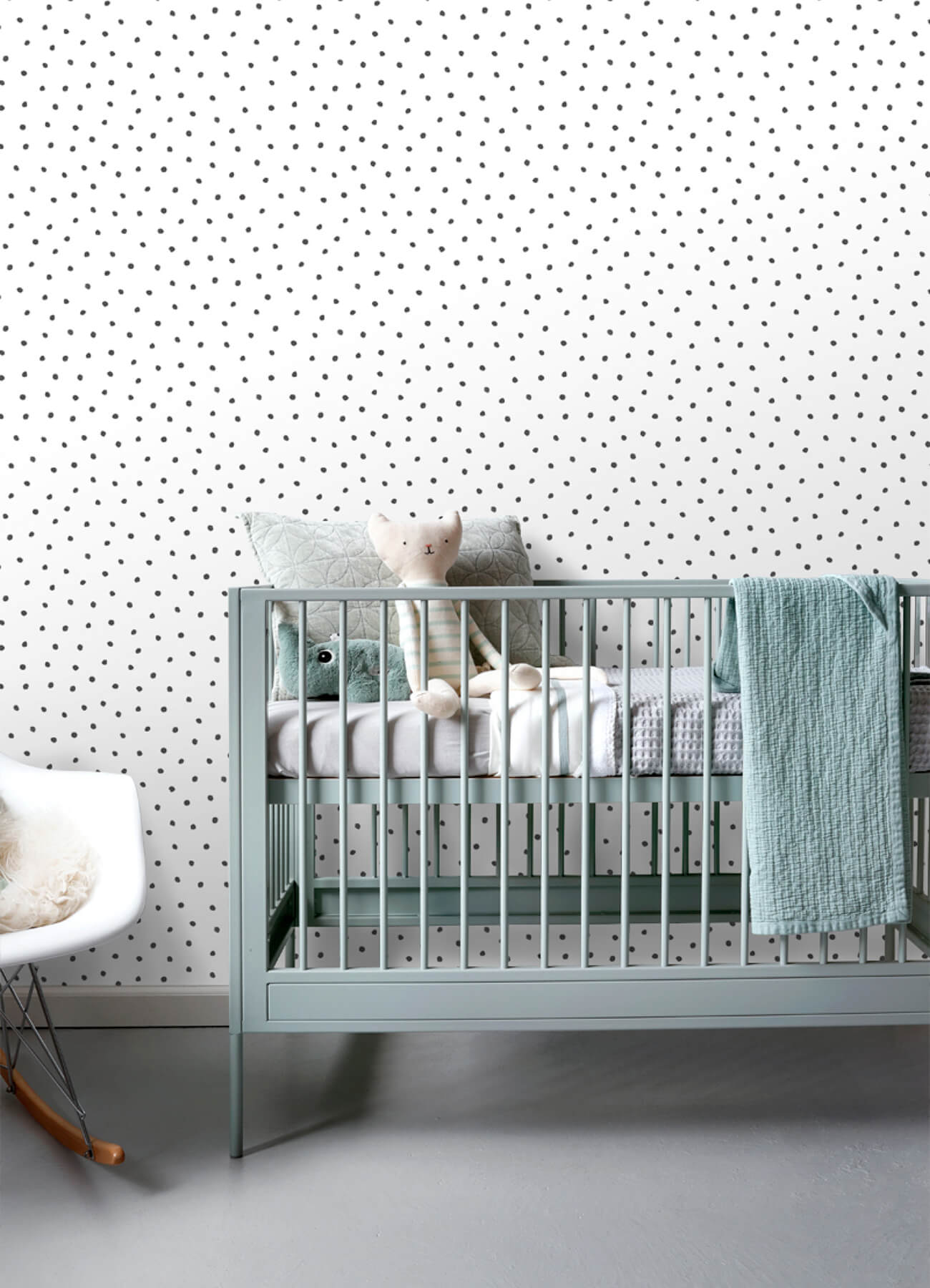 Chesapeake Fable Pixie Dots Wallpaper Sample - Black
