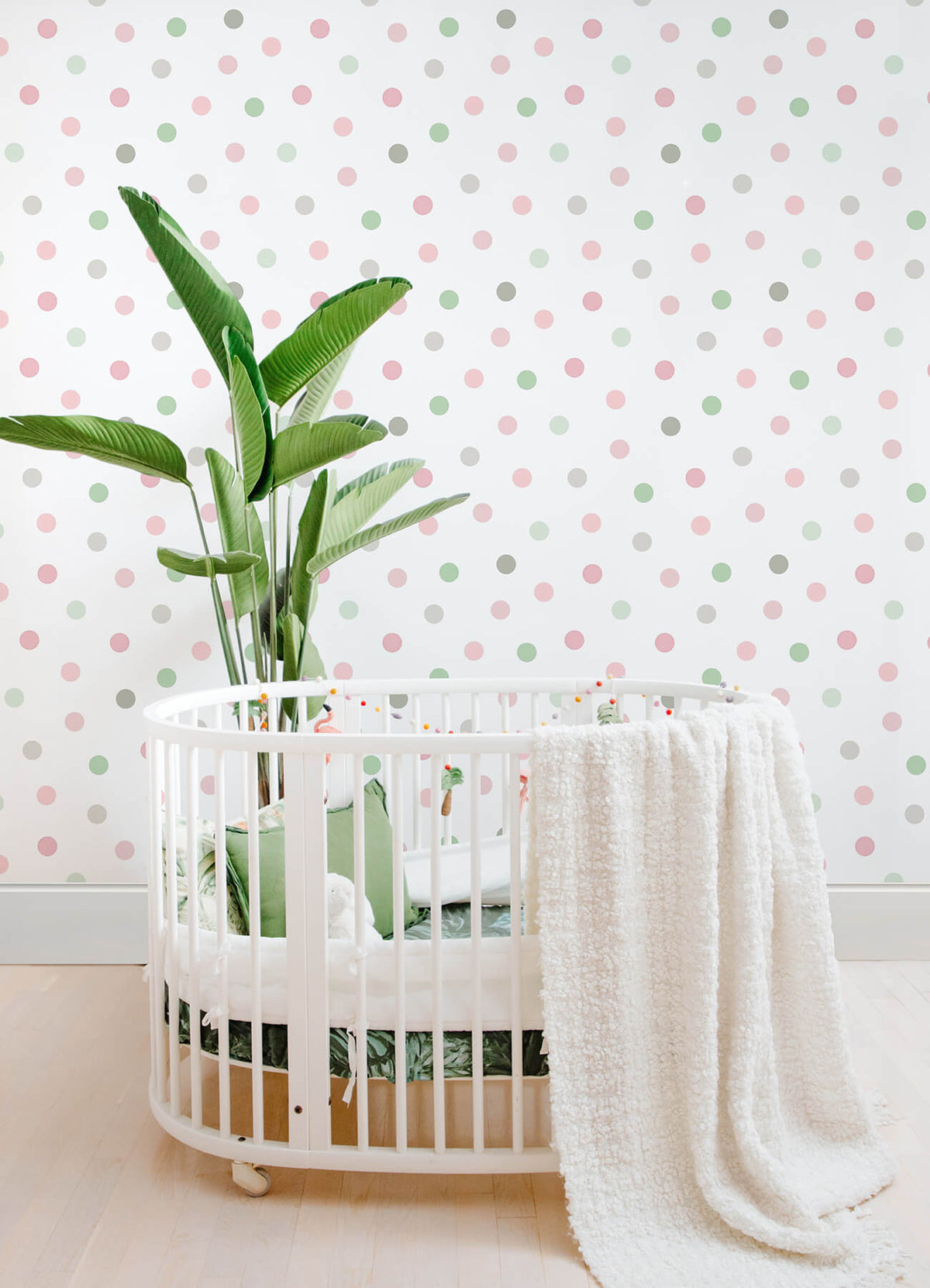 Chesapeake Fable Jubilee Dots Wallpaper Sample - Pink