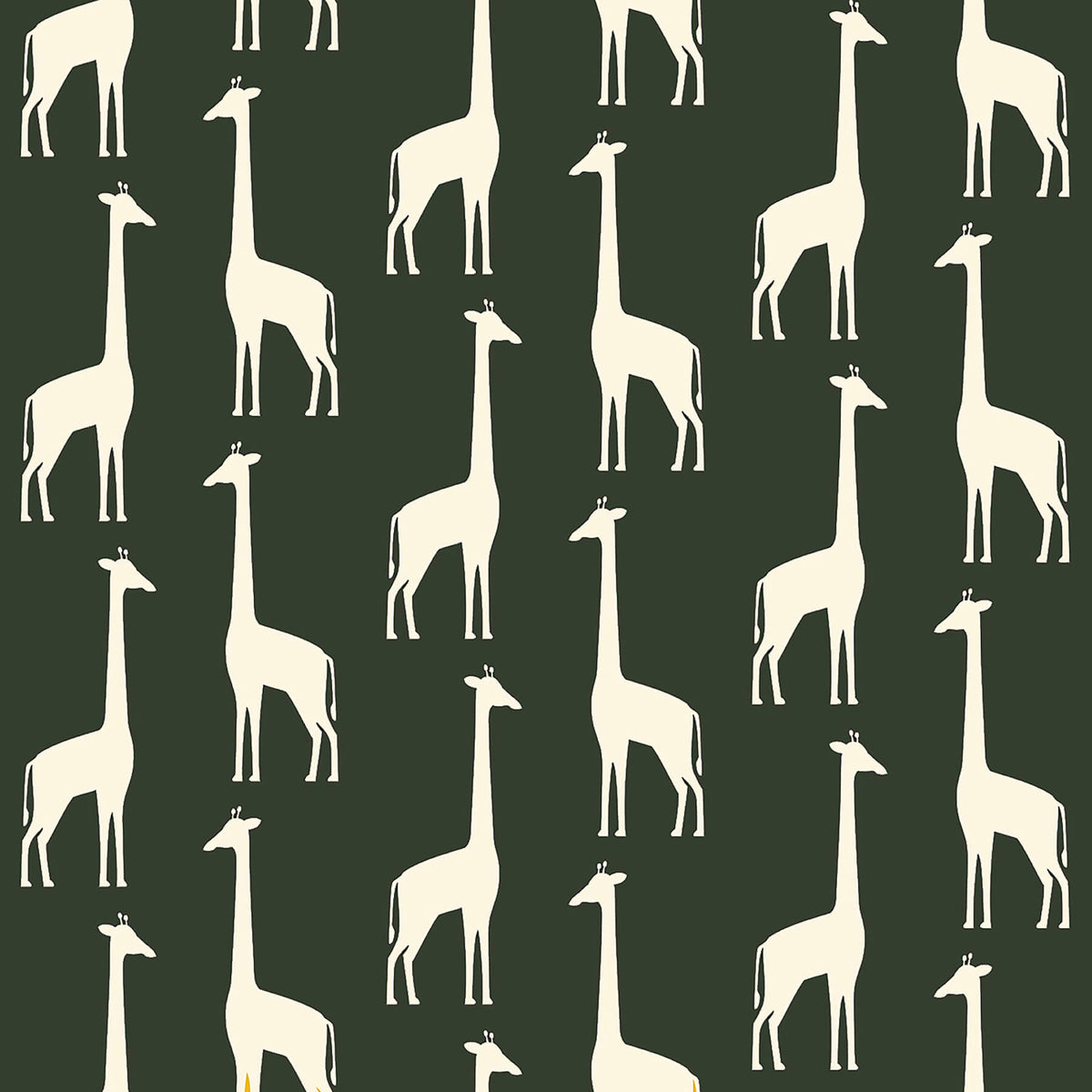 Chesapeake Fable Vivi Giraffe Wallpaper Sample - Green