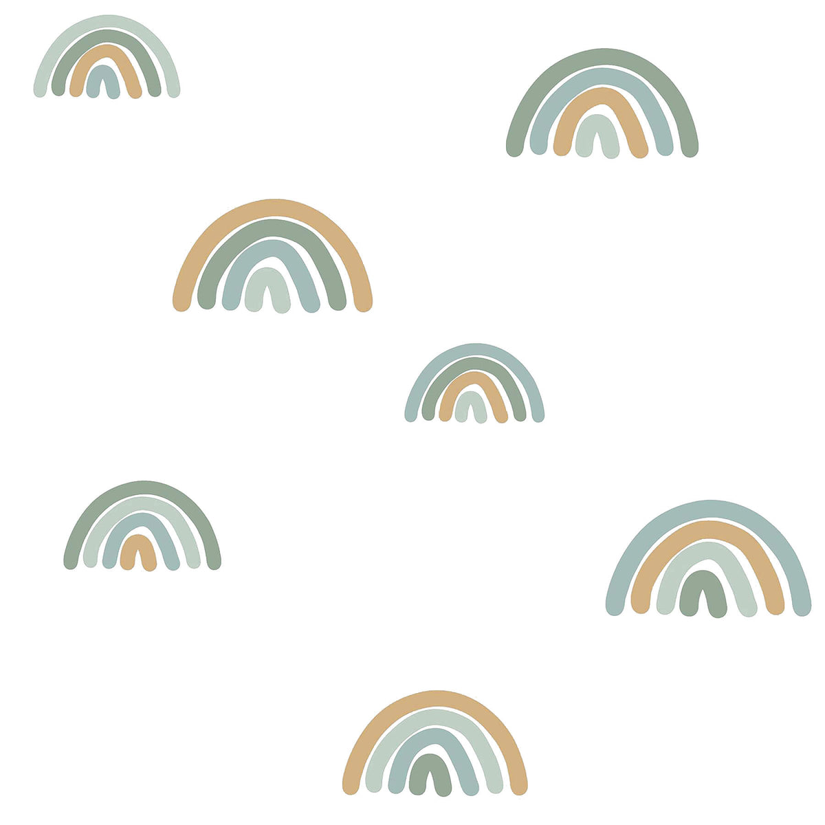 Chesapeake Fable Joss Rainbow Wallpaper Sample - Teal