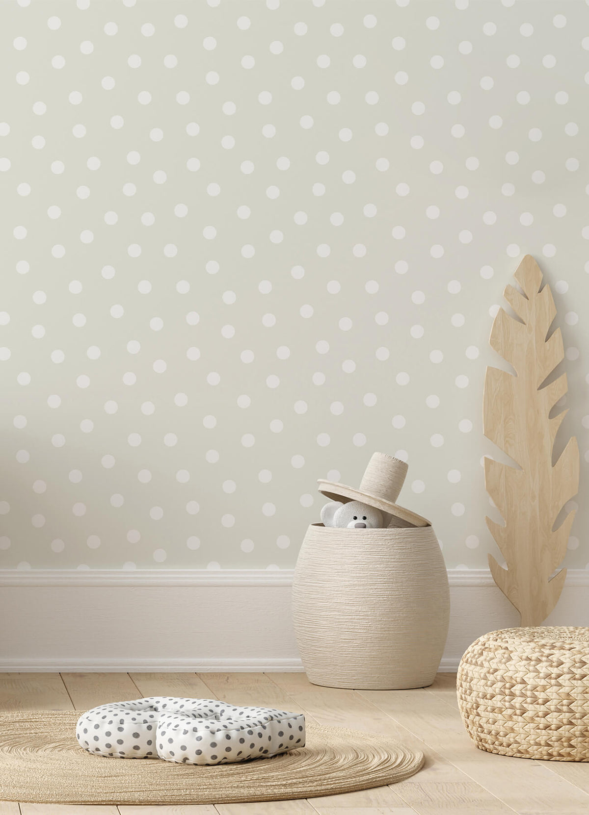 Chesapeake Fable Jubilee Dots Wallpaper Sample - Silver