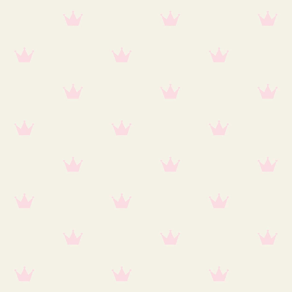 Chesapeake Fable Bea Crowns Wallpaper - Light Pink