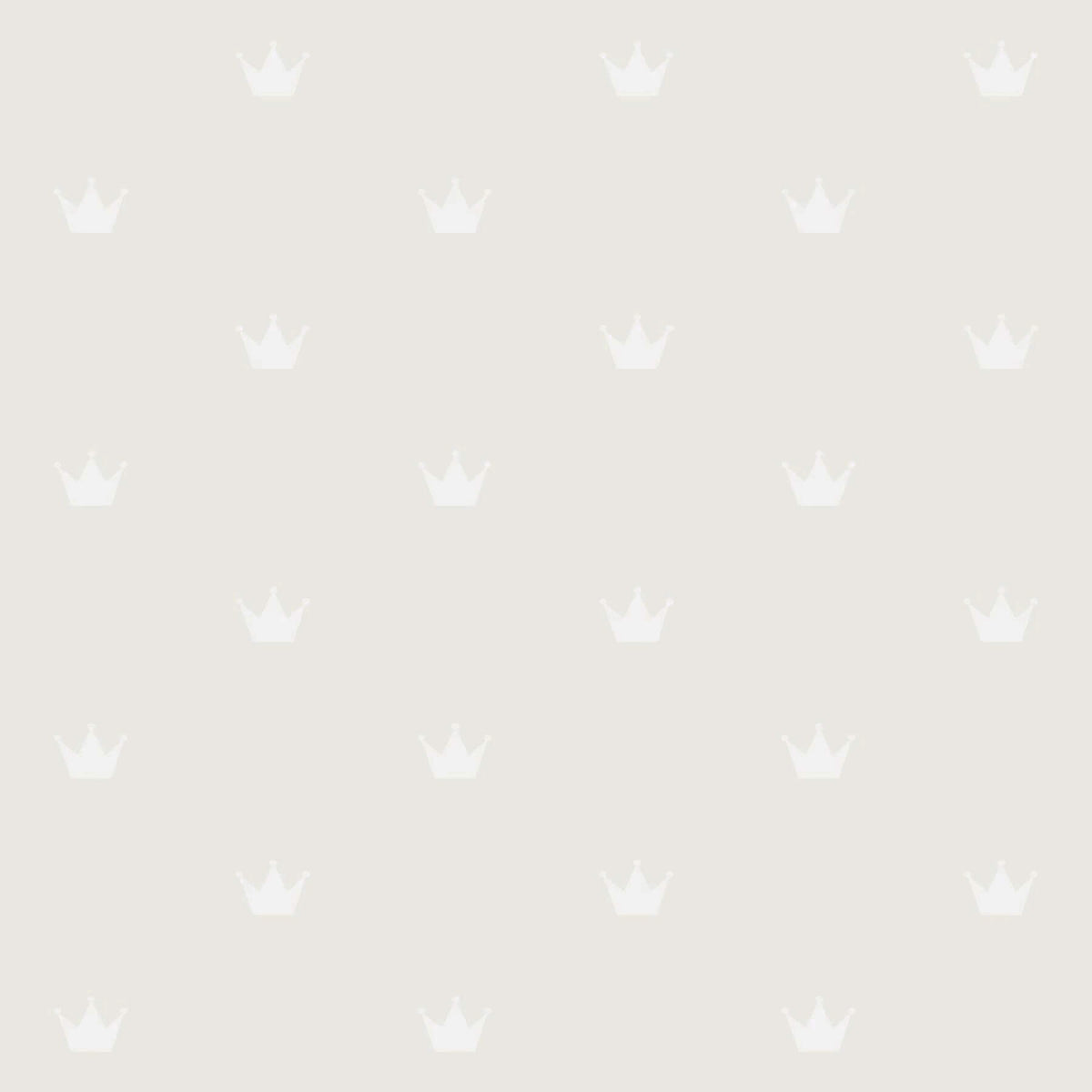 Chesapeake Fable Bea Crowns Wallpaper Sample - Silver