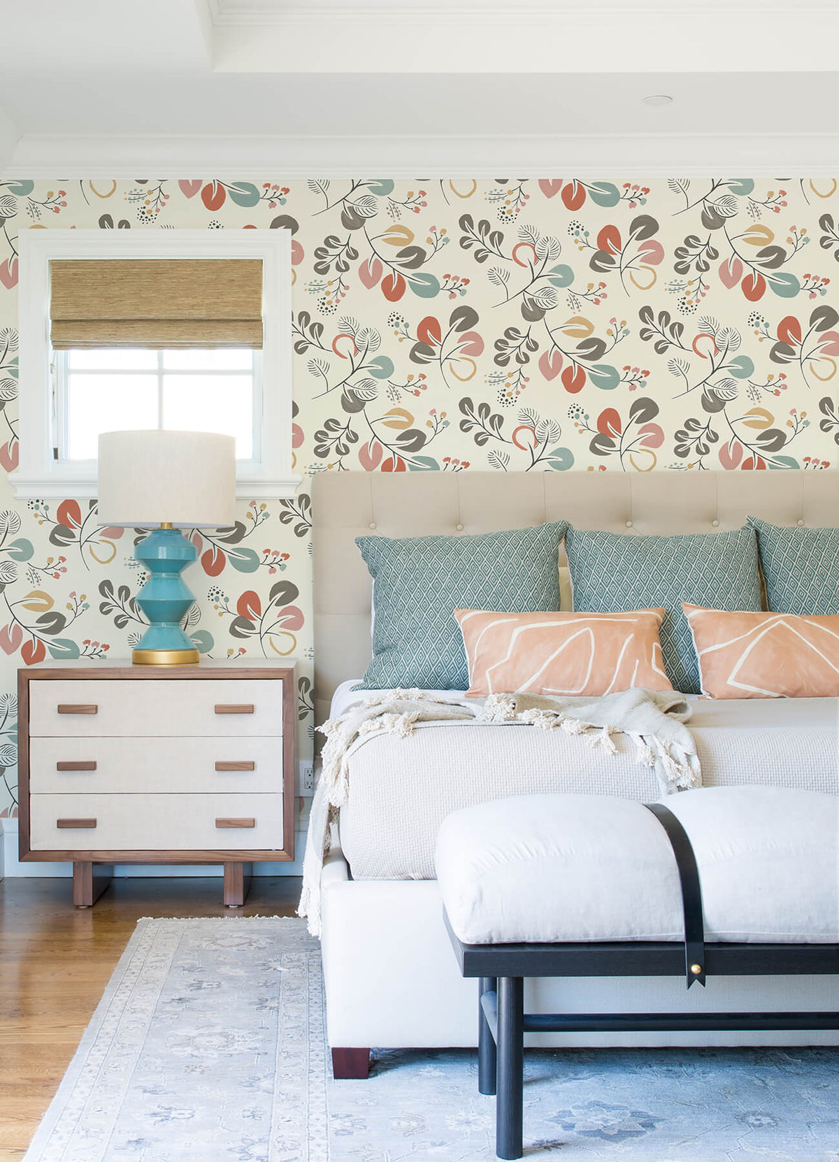 A-Street Prints Hannah Jonah Leaf Trail Wallpaper - Multicolor