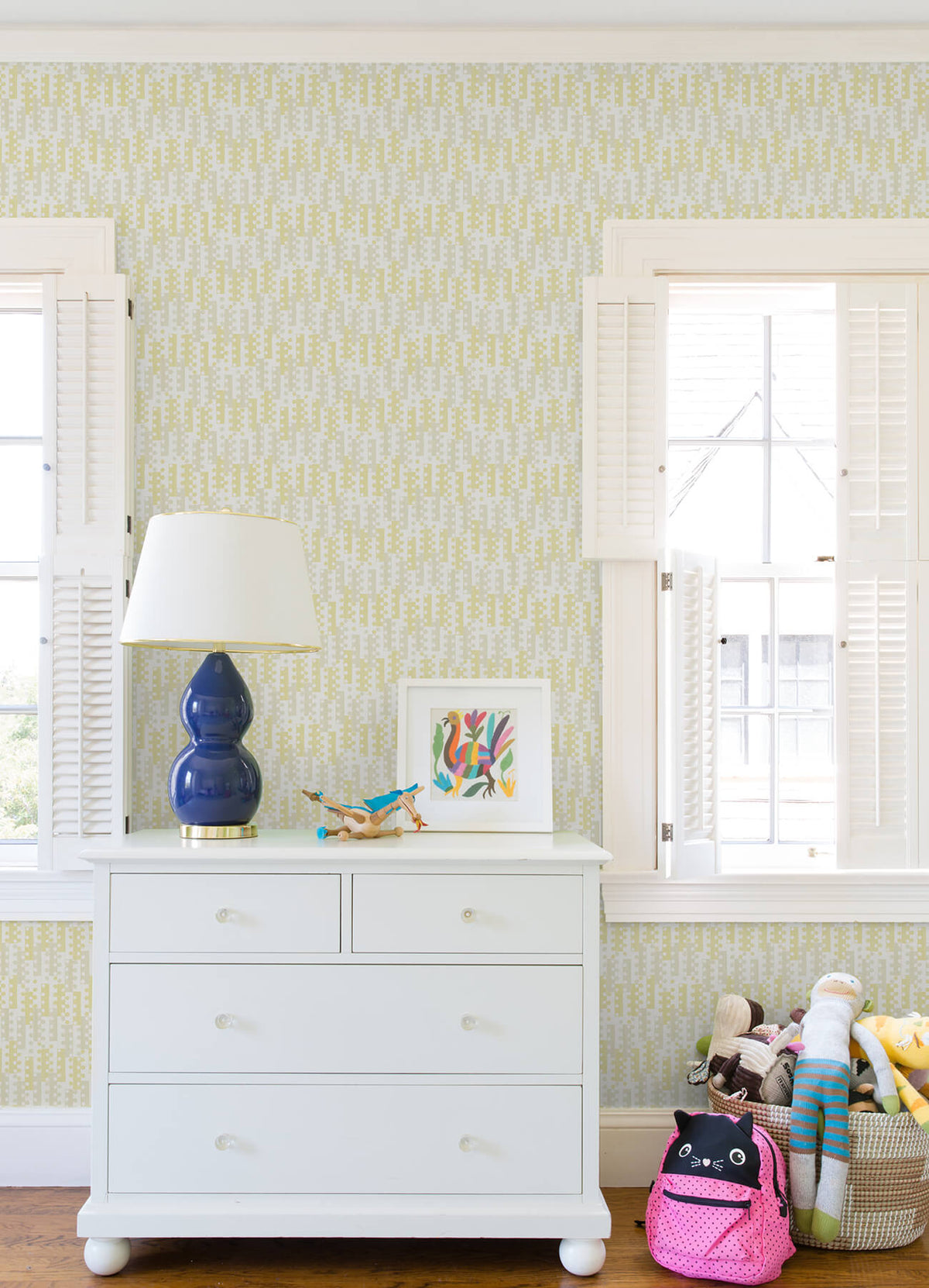 A-Street Prints Hannah Erik Building Blocks Wallpaper - Yellow