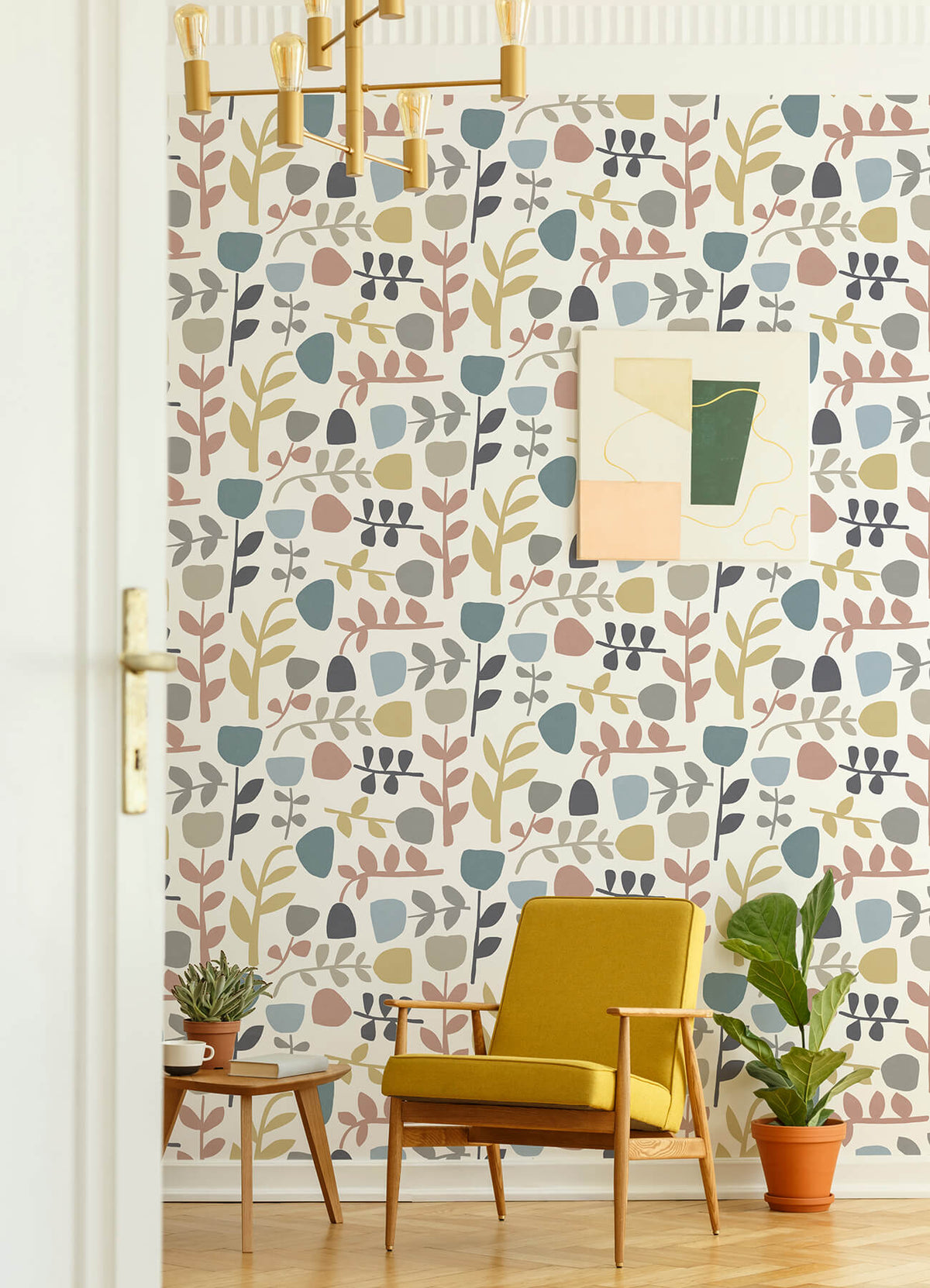 A Street Prints Hannah Juni Abstract Tulips Wallpaper Sample - Pastel