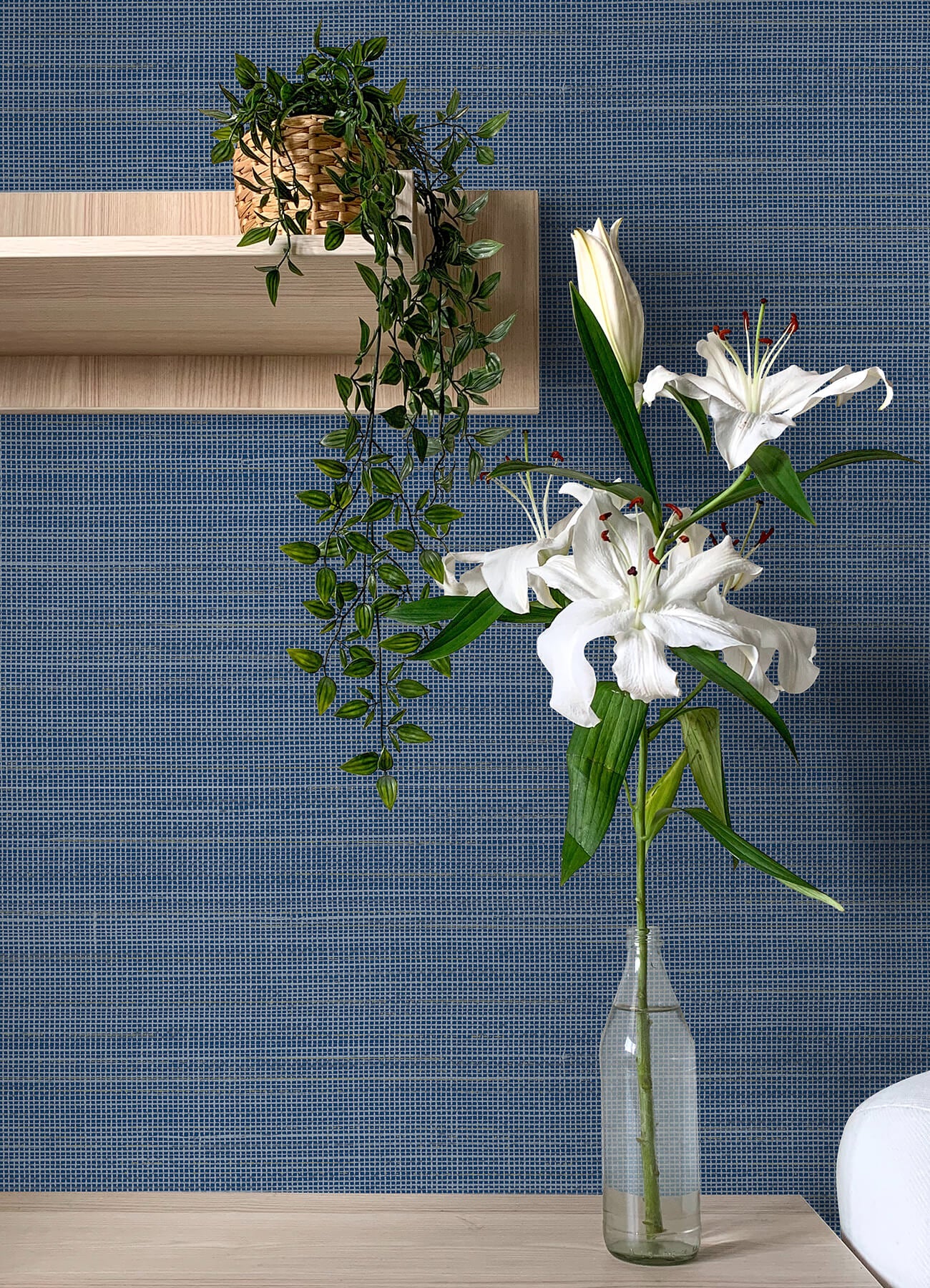 Chesapeake Blue Heron Spinnaker Netting Wallpaper - Navy