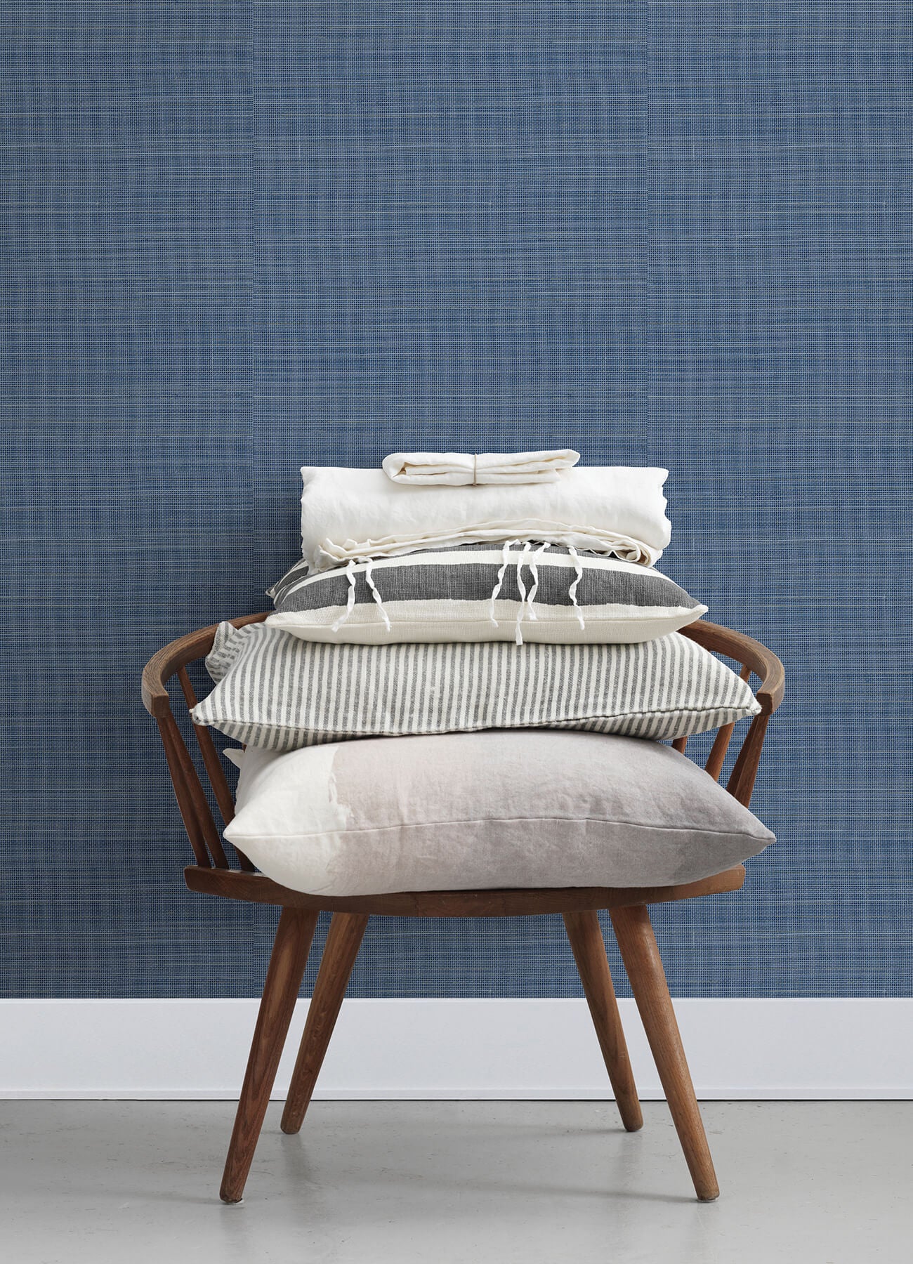 Chesapeake Blue Heron Spinnaker Netting Wallpaper - Navy