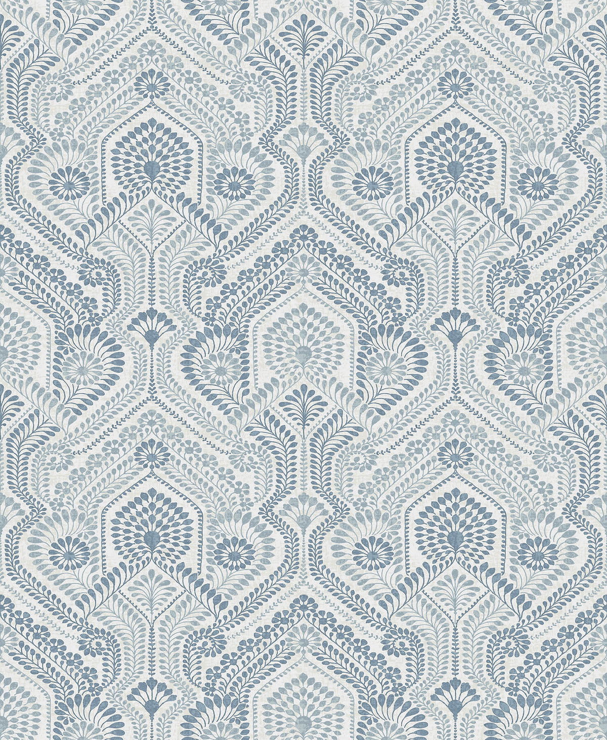 A Street Prints Georgia Fernback Wallpaper Sample - Blue